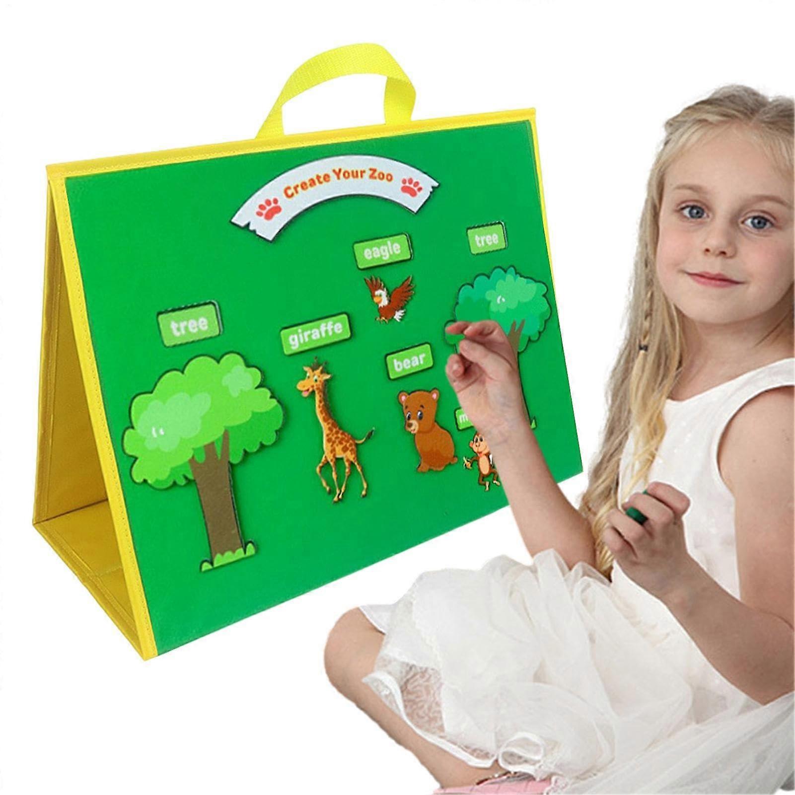 Teaching Felt Board - Large Reversible Learning Mat with Soft Texture, No-A-Woodlice Support for Homeschool Activities