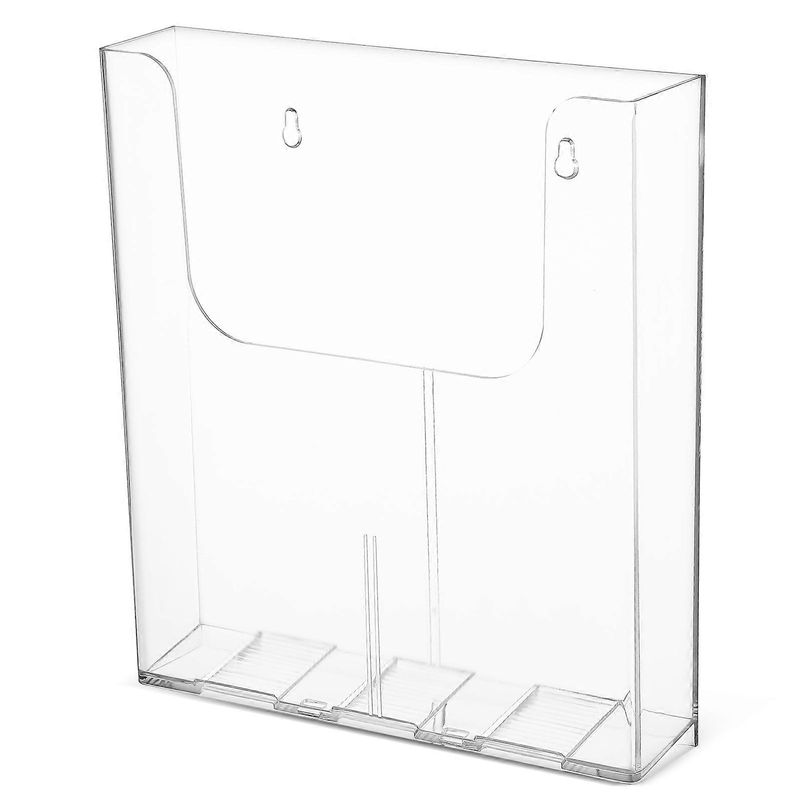 Clear Flyer Holder Transparent Acrylic Versatile Display Magazine Display Rack for Office Documents