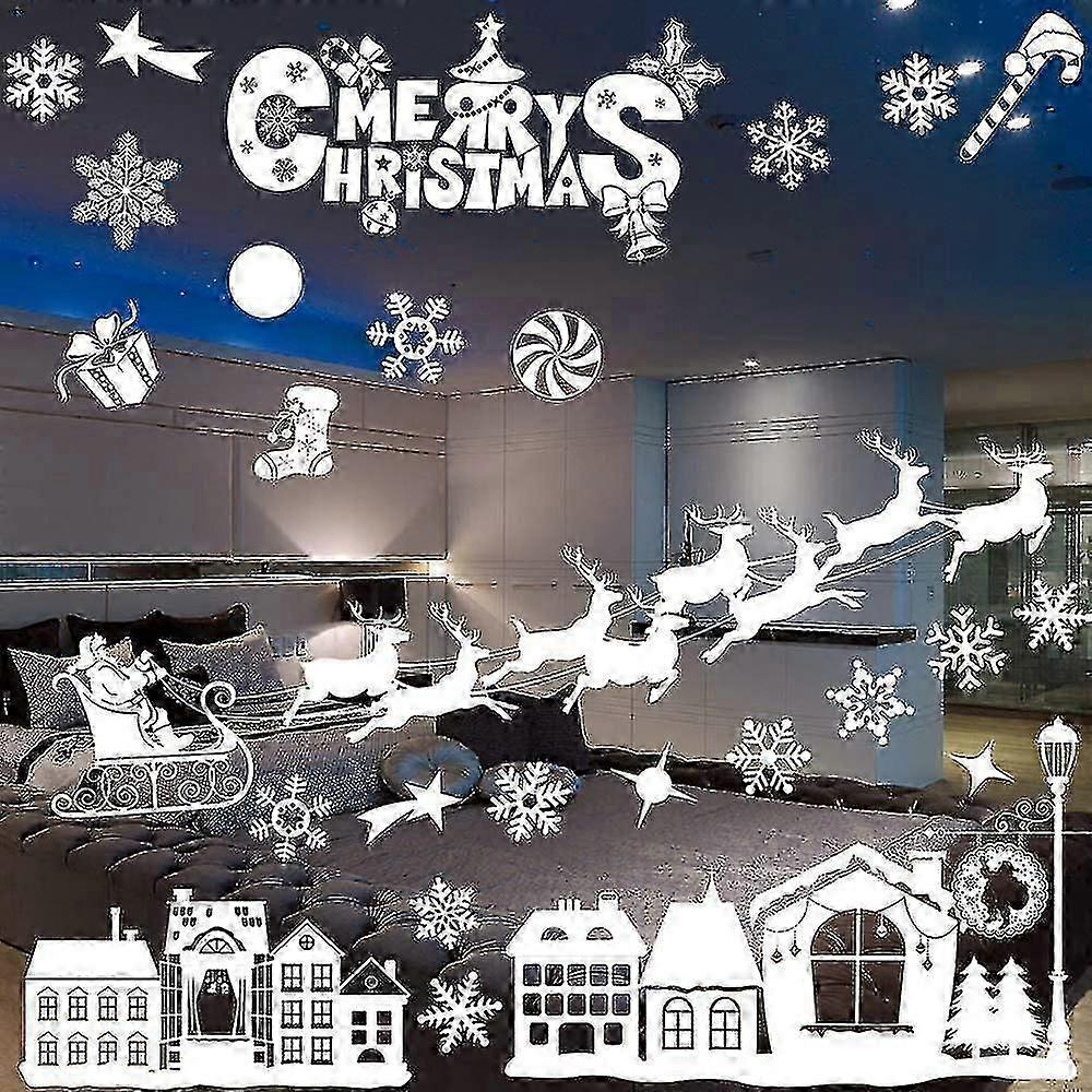 Autocollants de Père Noël, Autocollants de fenêtre de Noël Autocollants de Noël, Noël