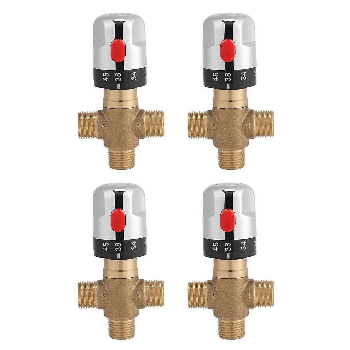 Thermostatic Mixing Valve Solid Brass G1/2 for Shower System Control