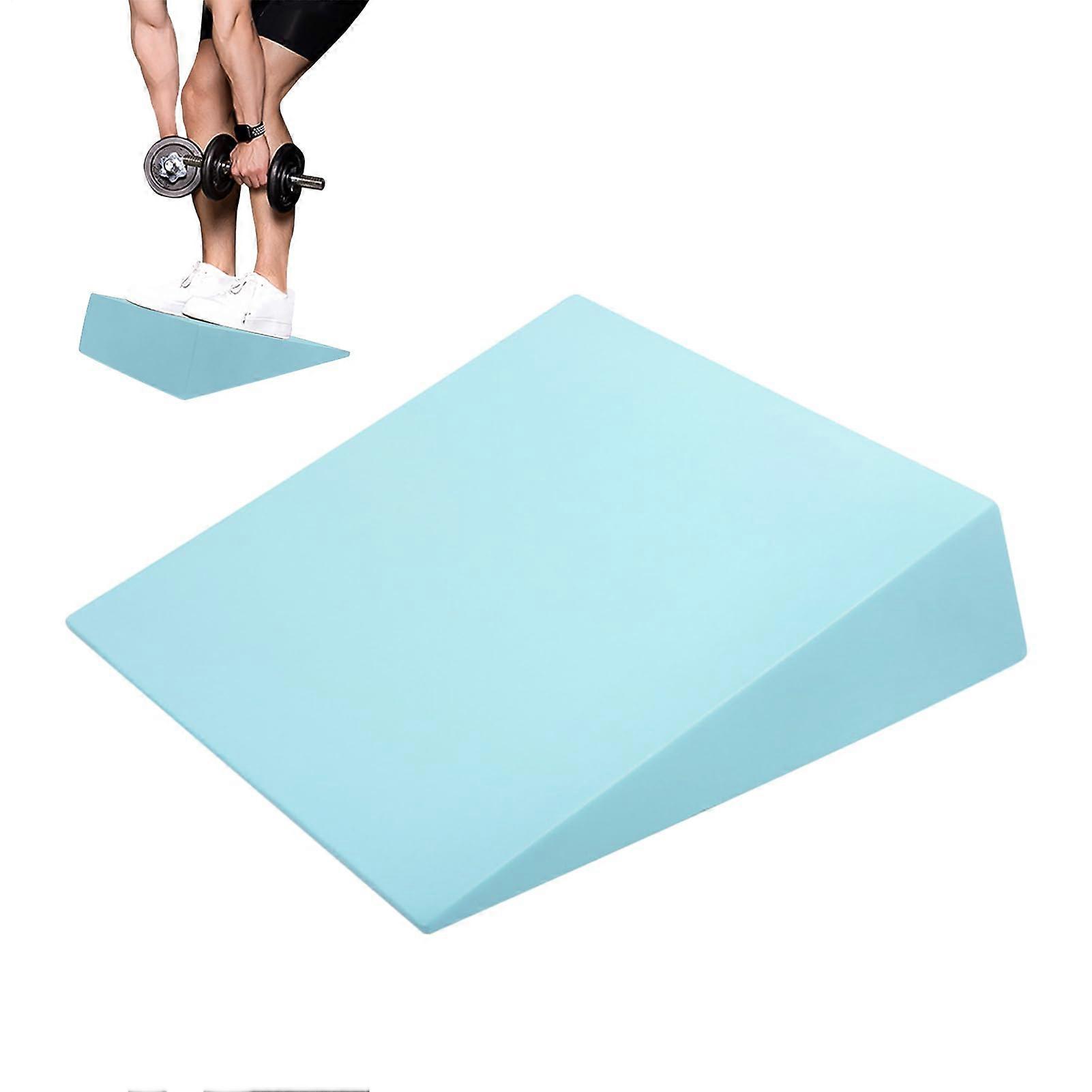 Squat Wedge Block, HighDensity Foam Stretching Aid, for Women Men Blue