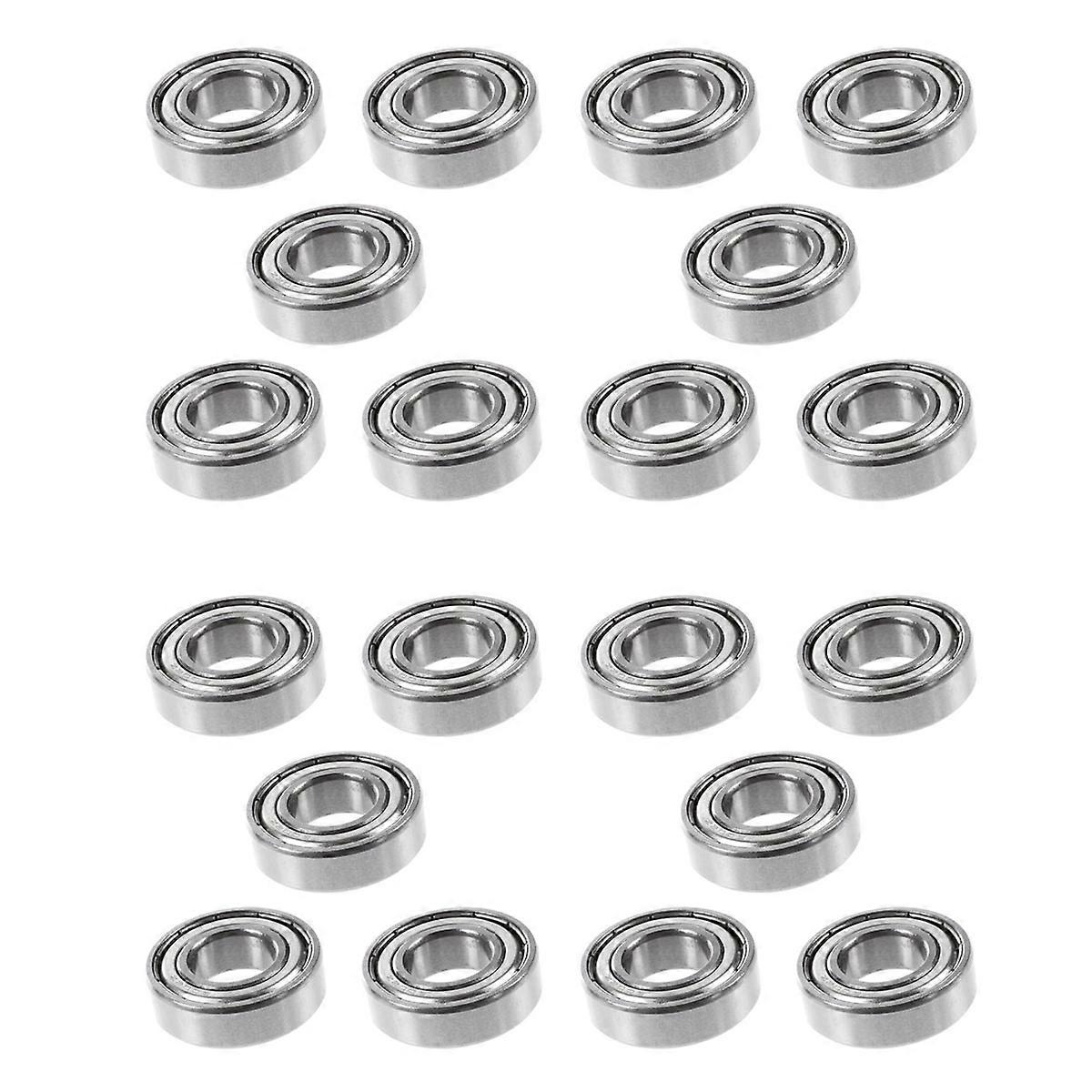6002Z 15x32x9 mm blindado metal rodamientos de bolas 5 pcs,Plateado