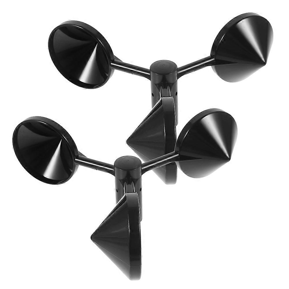 Anemometers Wind Cup Wind Measurement Sensor Cup Anemometer For General Users Black 15.00X15.00X6.20CM Monitoring 2Pcs