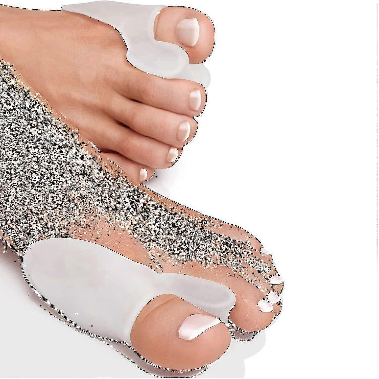 6pair Toe Corrector Separator Side Protection Bunion,bunion Corrector Bigfoot Toe Correcto