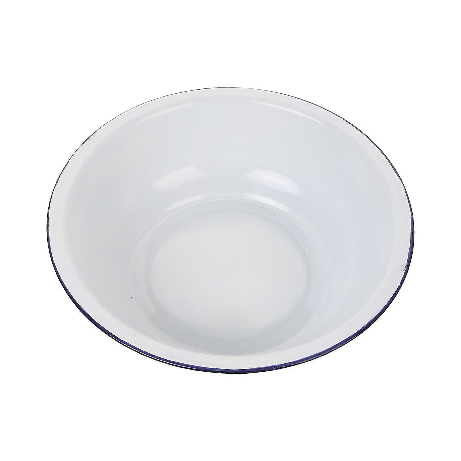 Mixing Dish For Facials Enamel Wash Basin Retro Mixing Bowl Home Users 30.00X30.00X9.00CM Storage 1Set
