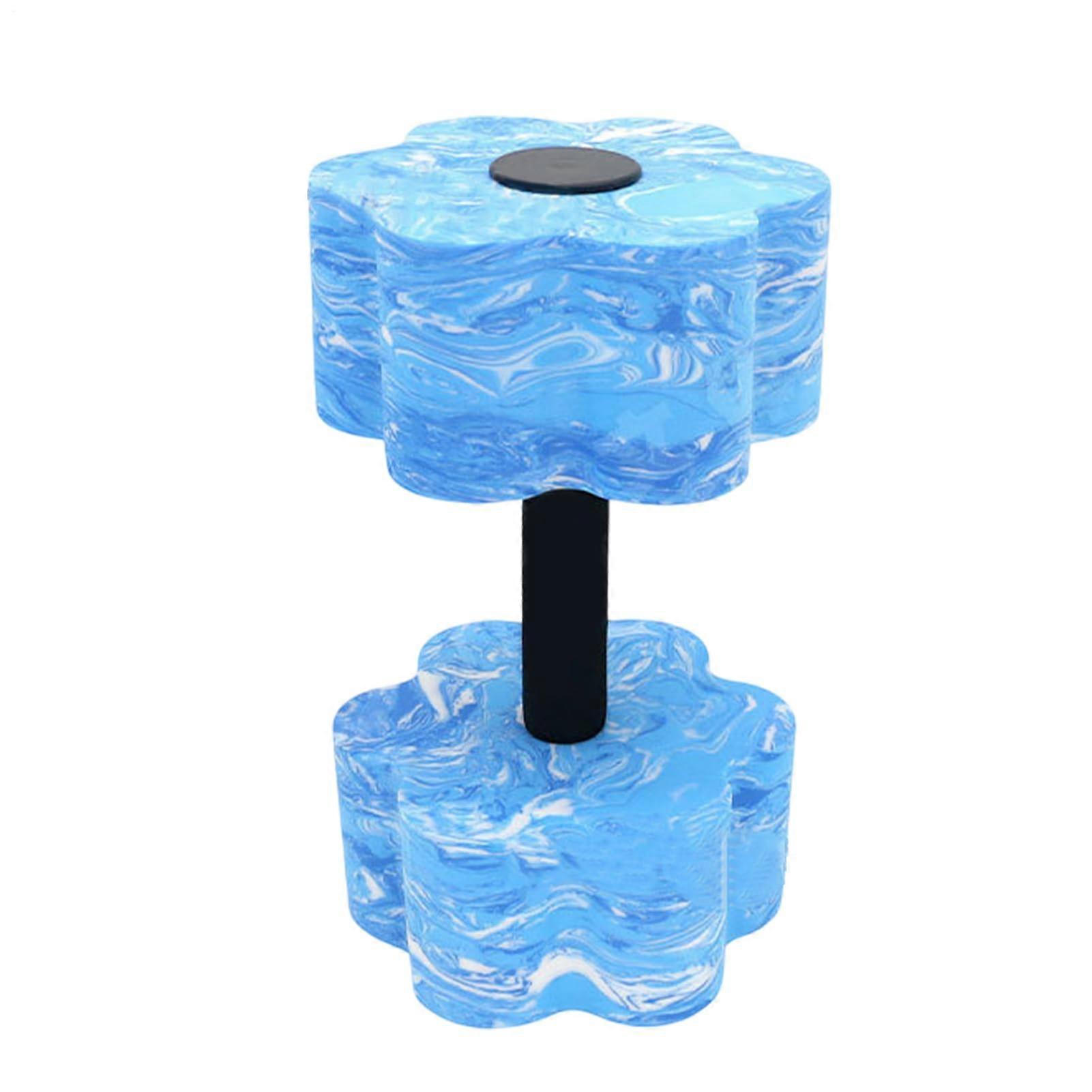 Water Weights Dumbbells For Unisex Use Blue And White Standard Size Reusable Training Equipment