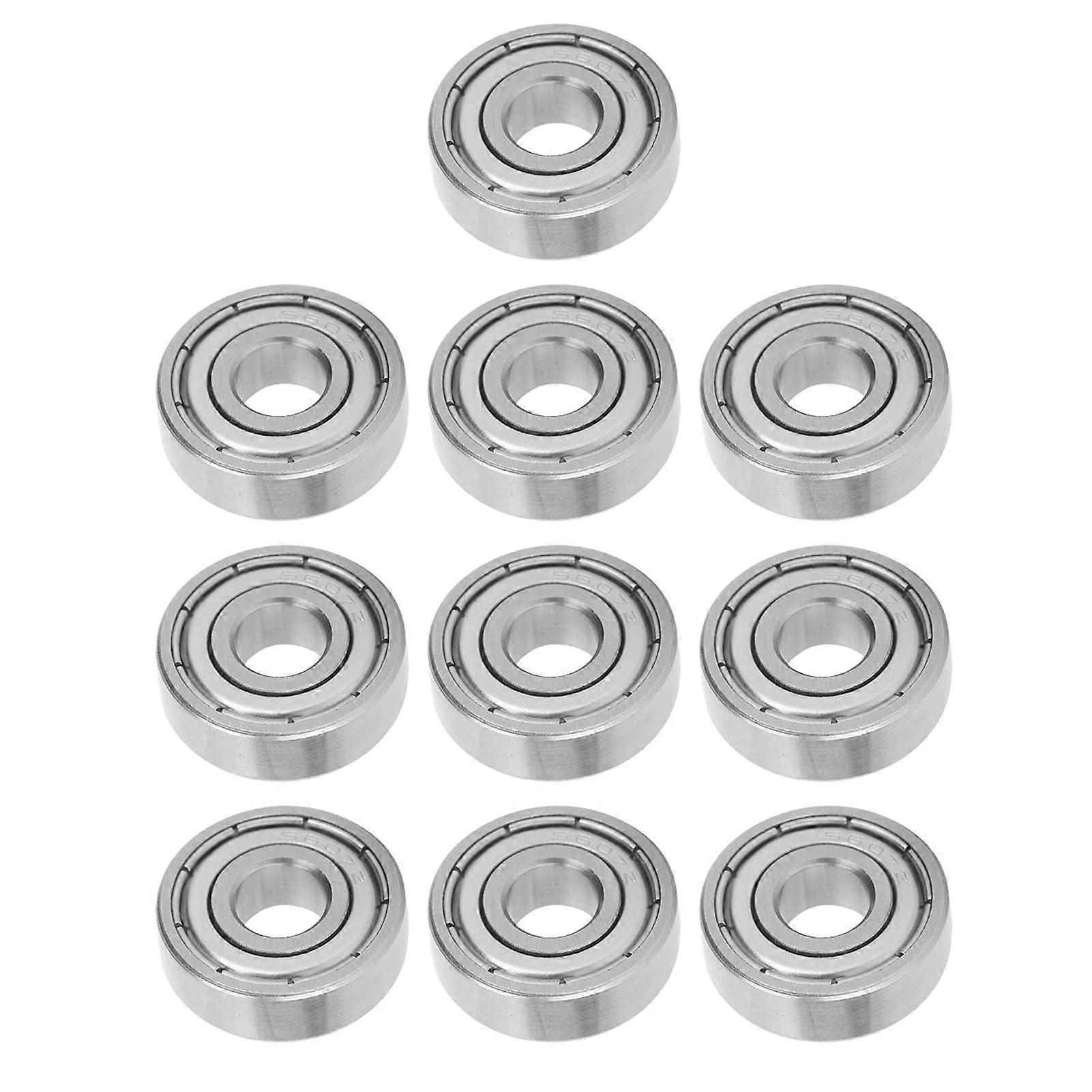 10pcs S607Z ball bearings, stainless steel rollers skates replacement, 7x19x6mm size, high temperature, double shielding, quiet stall