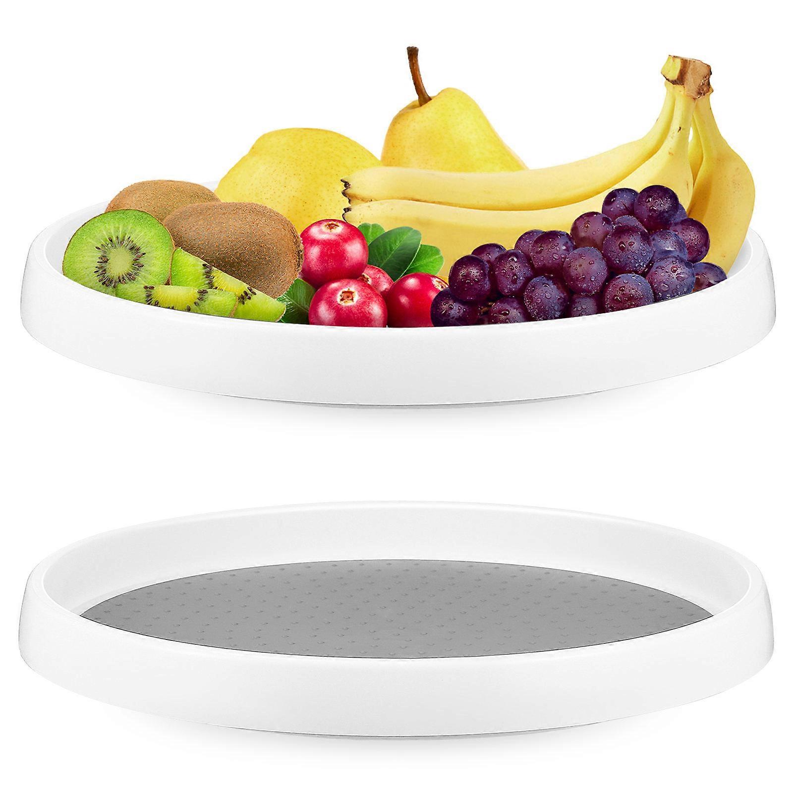 Rotating Storage Organiser Turntable Organizers Non-Slip Bottom Vanity Countertop Assorted Color 2Pcs