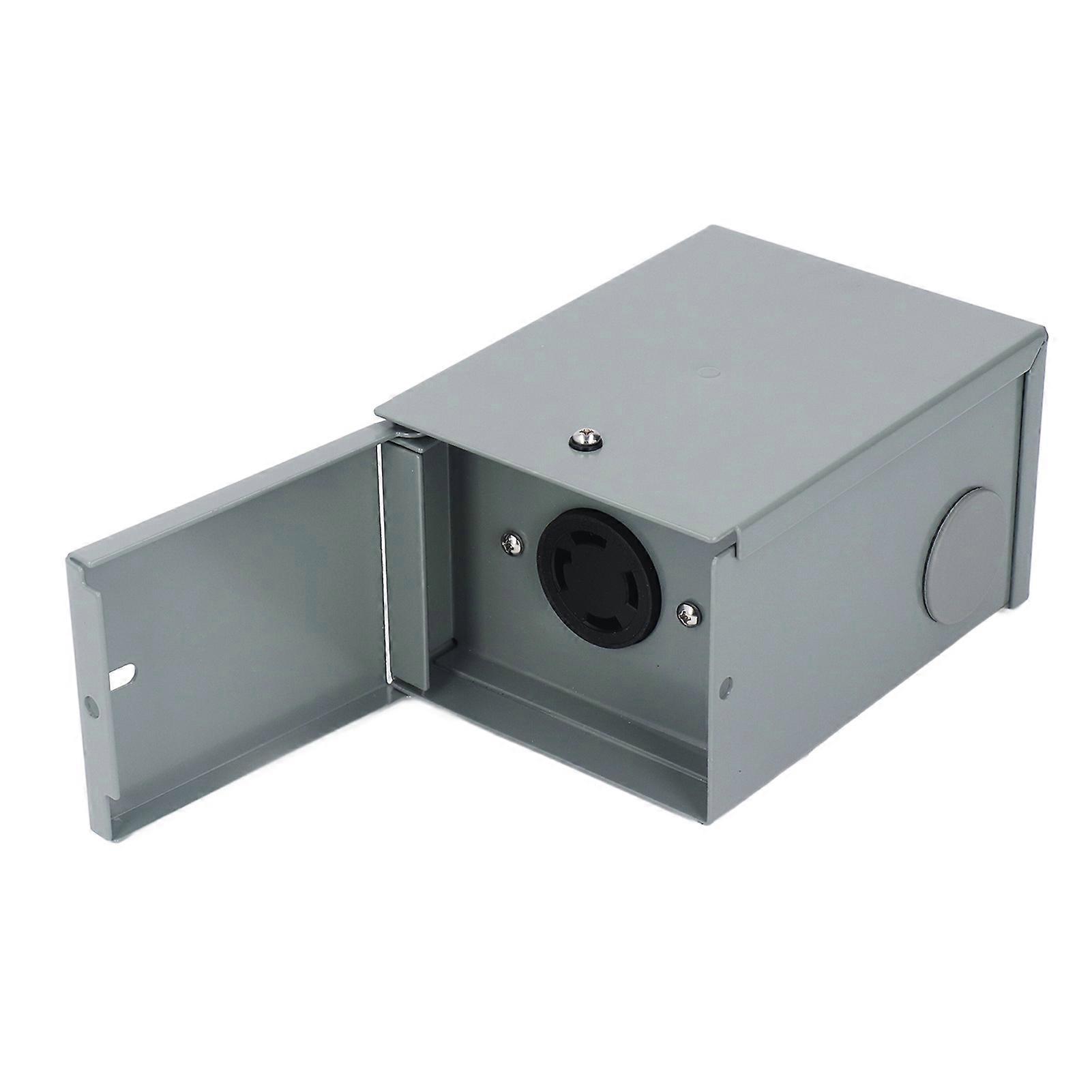 30A RV Power Outlet Box Enclosed Weatherproof Receptacle Box Electrical Socket Panel  250VAC