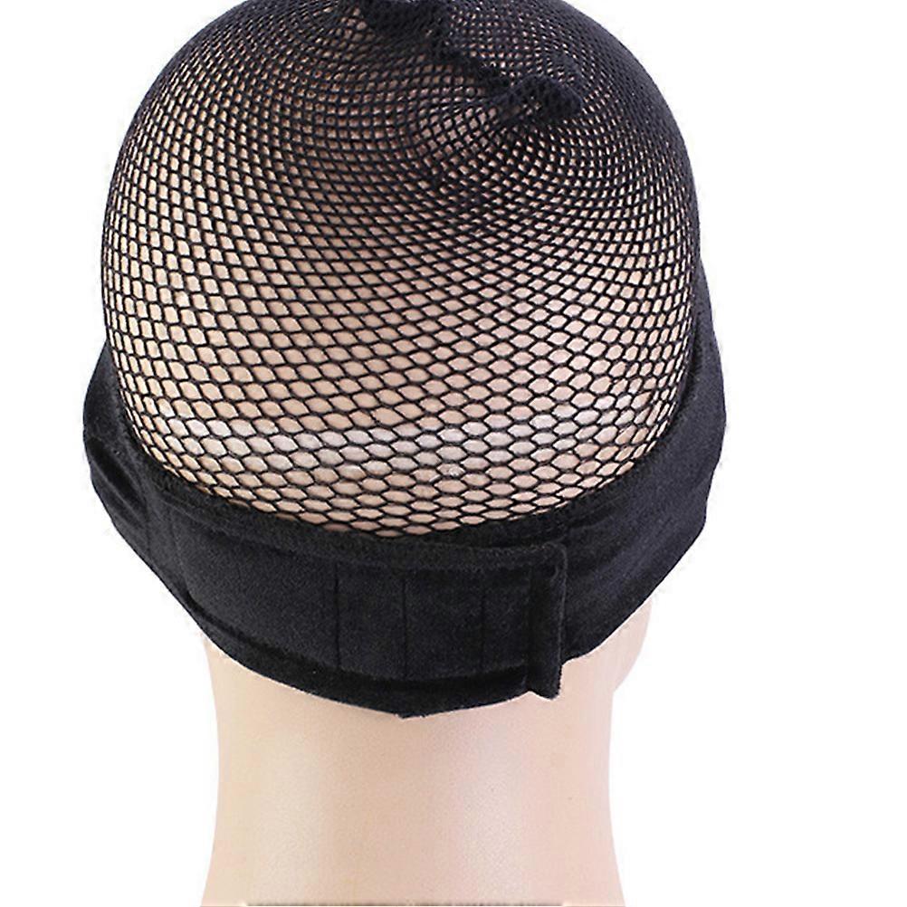 Elastic Fixed Wig Headwear Adjustable Mesh Cover Black Breathable 1Set