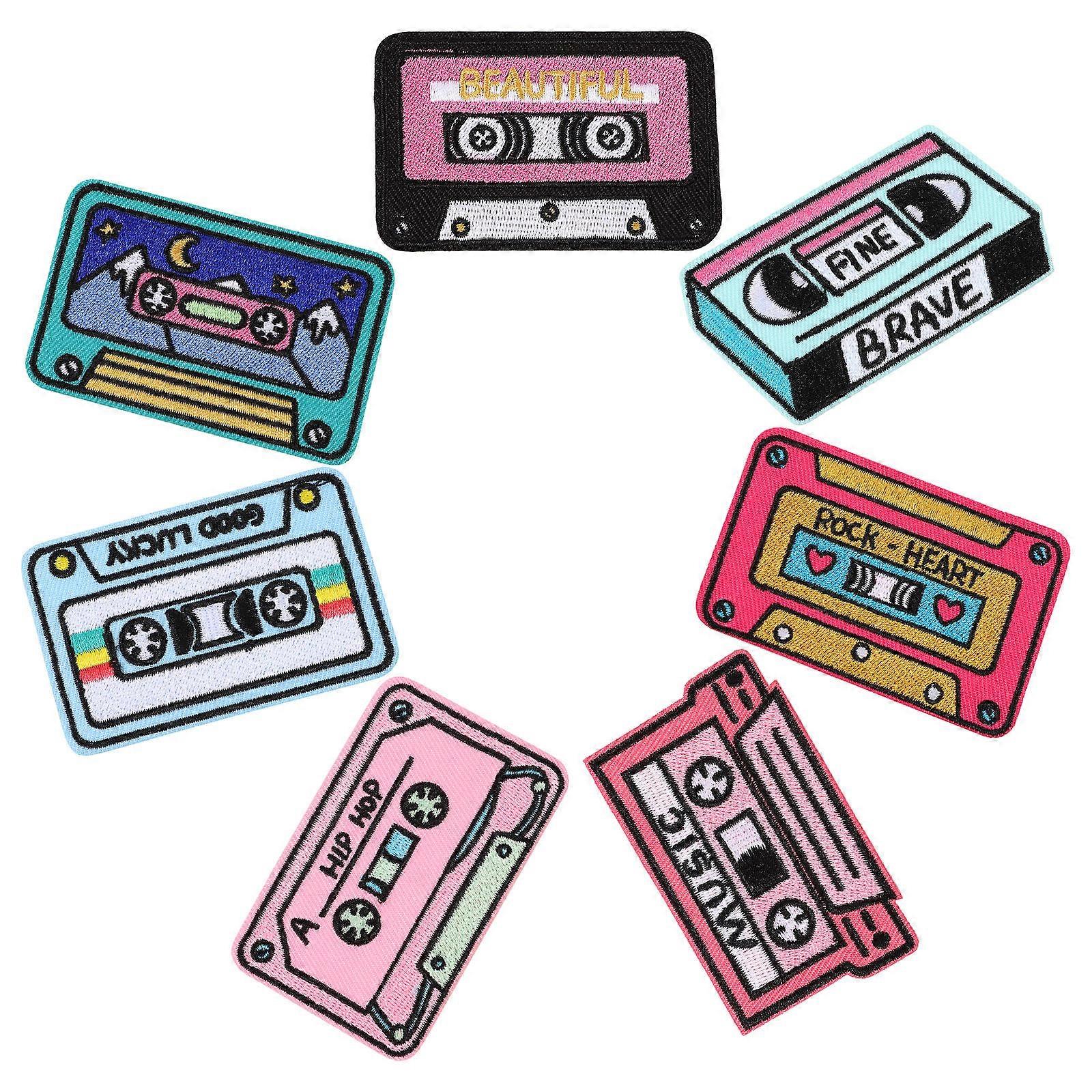 Select Patches For Hats Tape Shaped Iron On Patches Assorted Color 7Pcs Family