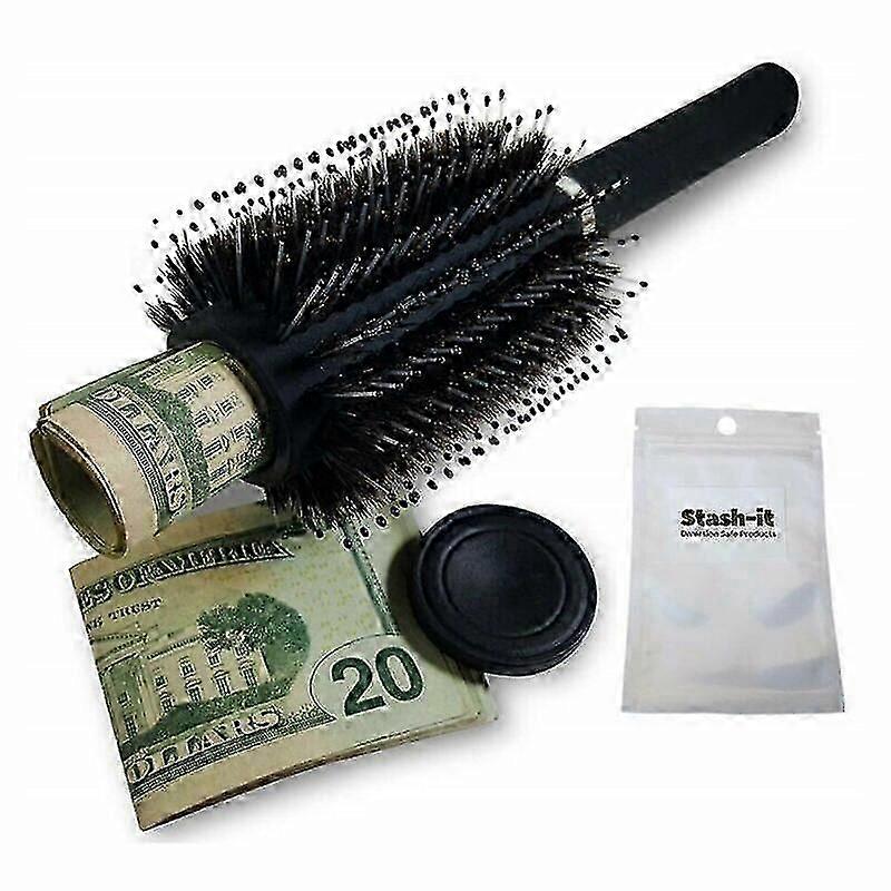 Brosse à cheveux Diversion Safe Stash Can Diversion Can Secret Container Stash Safe Box Hidden Safe avec un sac anti-odeur de qualité alimentaire