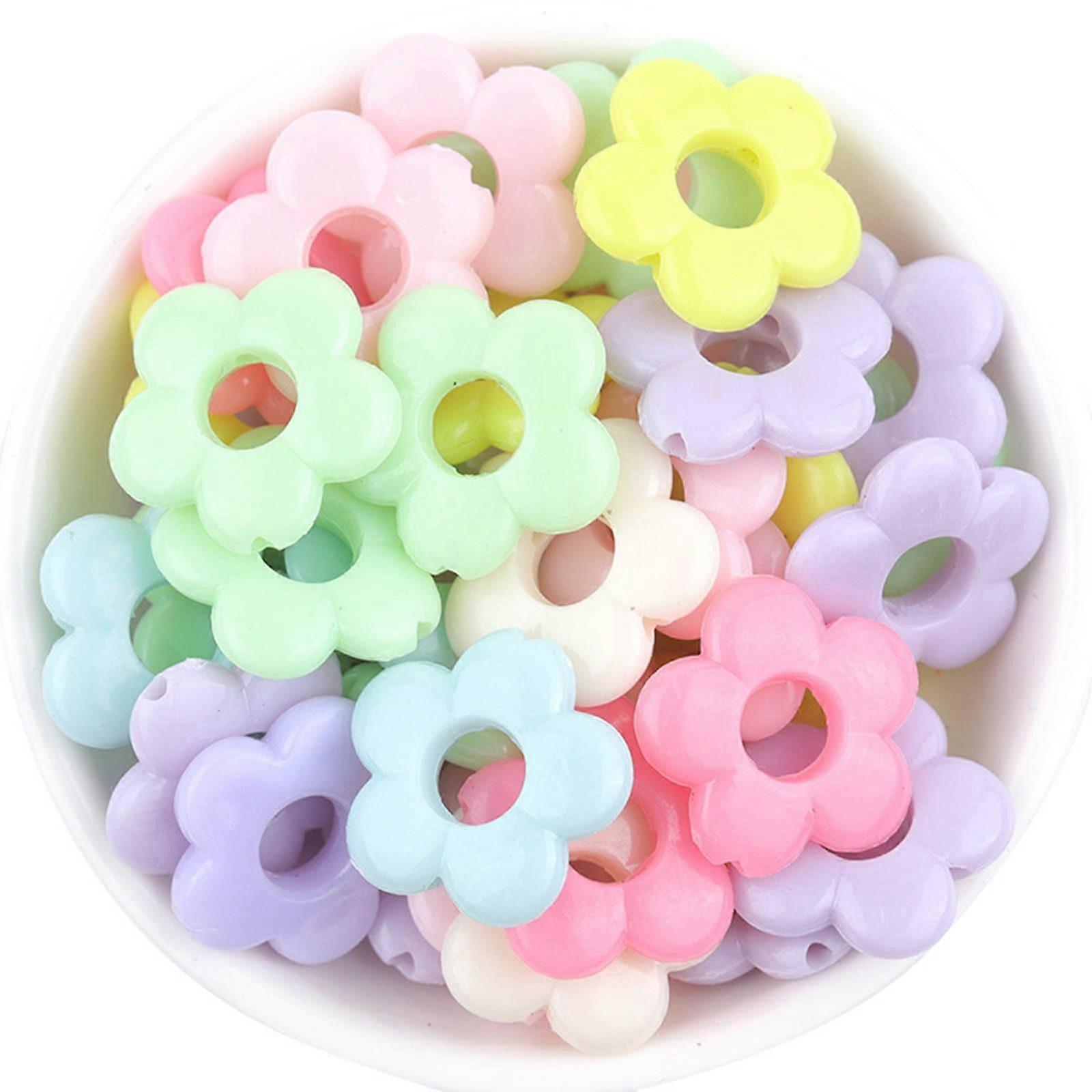 50 Pieces Multi-Hole Light Color Spacer Beads for Jewelry Making, Bracelets and Earrings, Loose Pearl Connectors