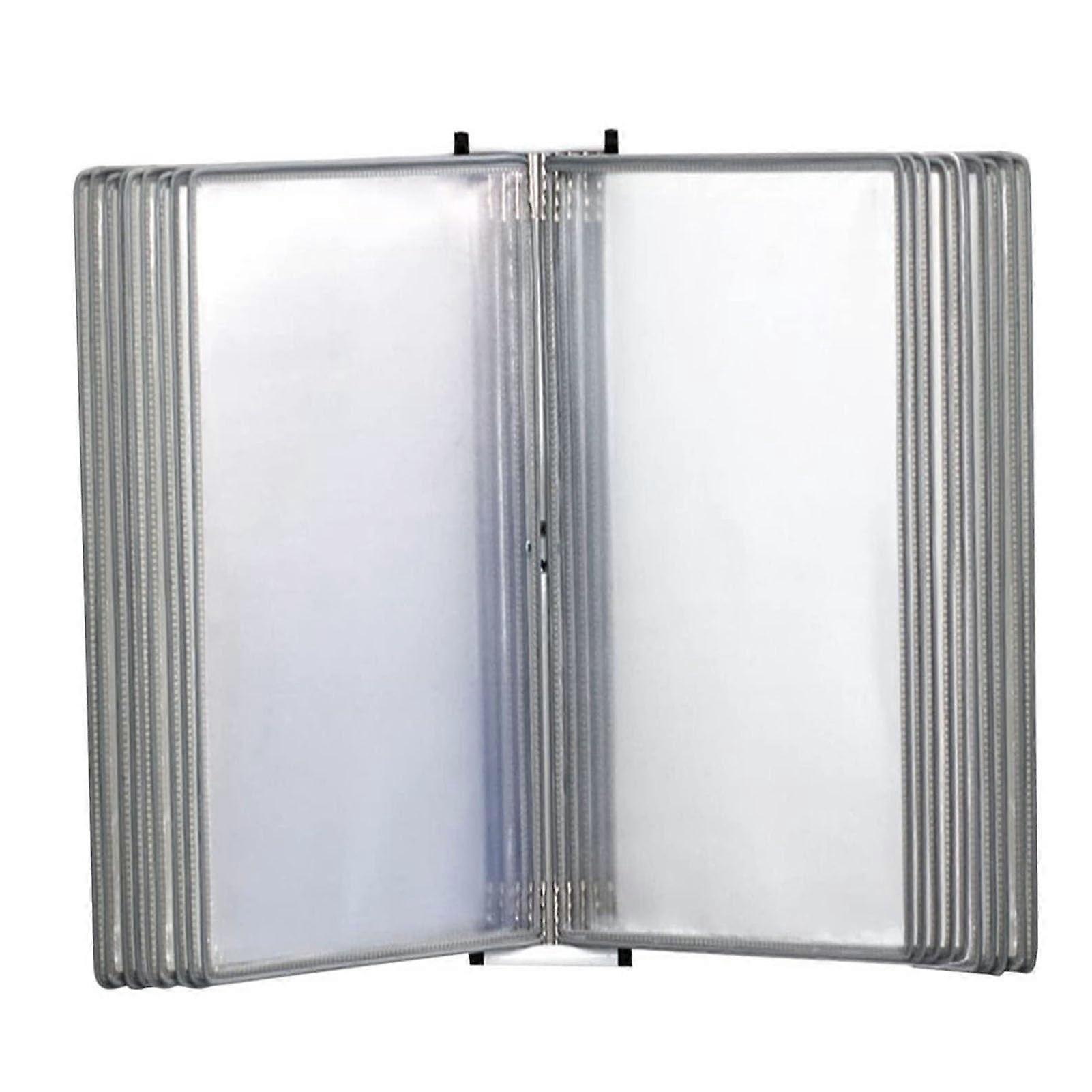 Wandverkleidung 20 Viewing Pockets A7 Document Organizer Gray Wall Panel For A4 Size Office Desk Reference Storage