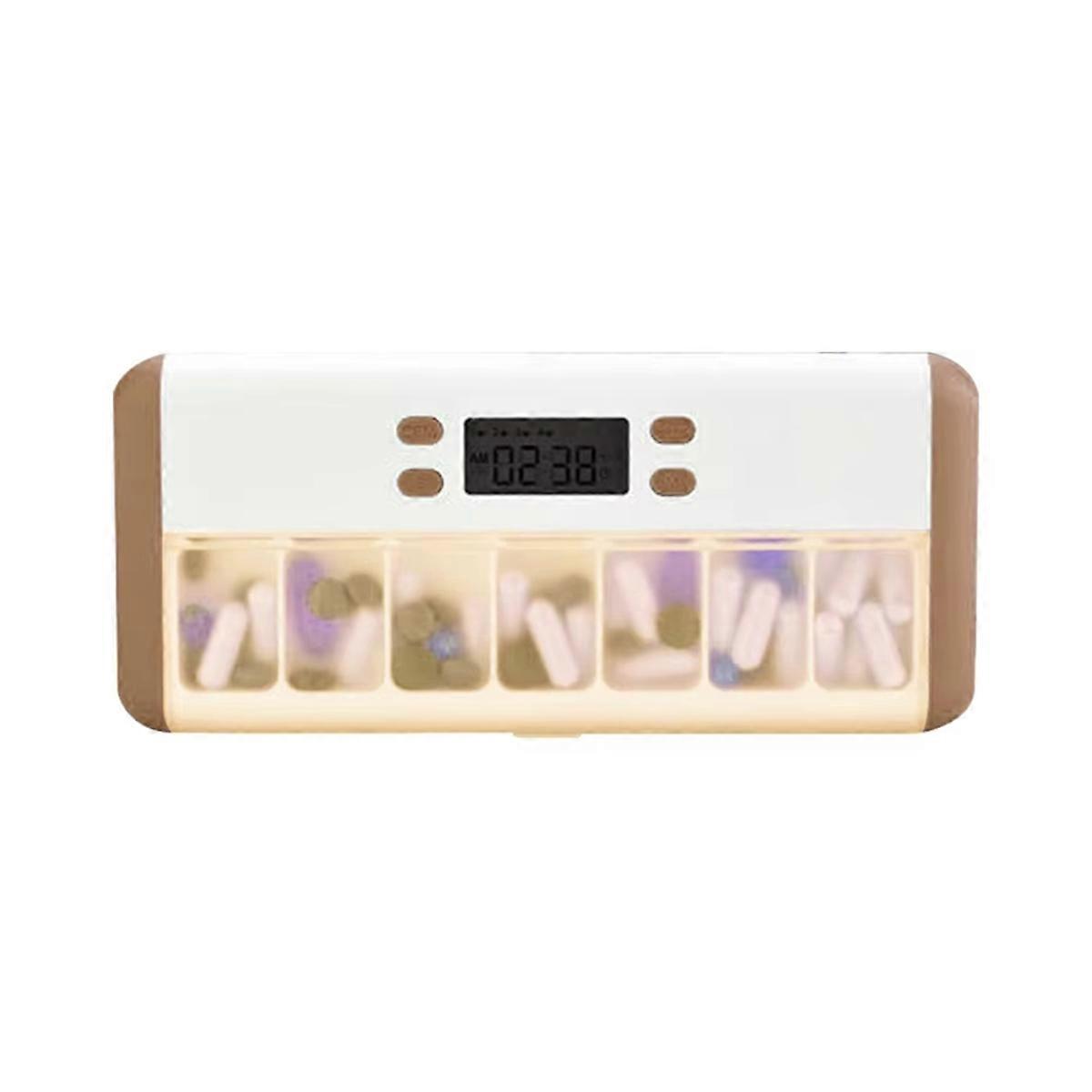 Smart Pill Organizer Electronic Timing Reminder Storage Case Timer Weekly Pills Container Alarm Box