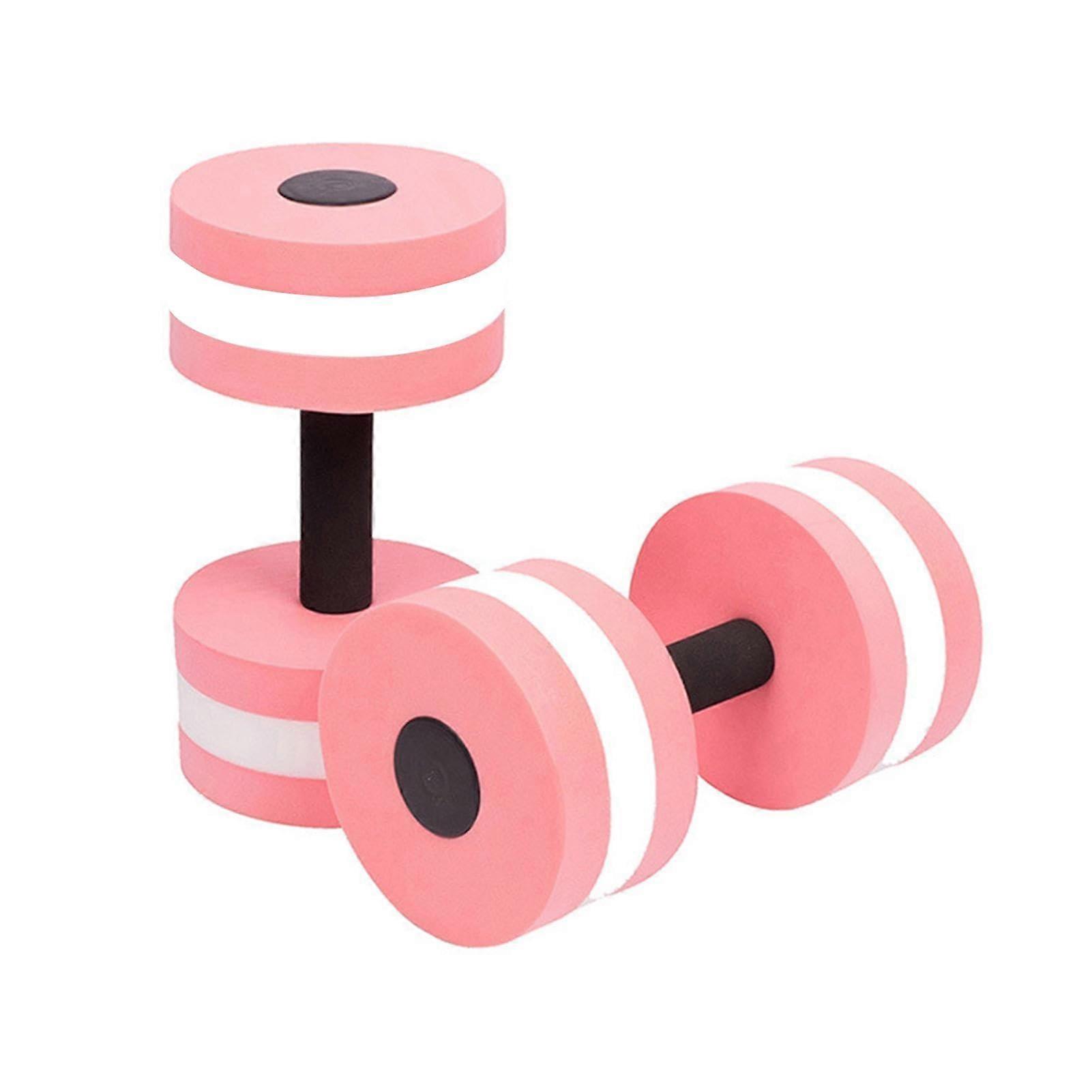 Water Dumbbells for Pool Exercise EVA Foam Swimming Weights, Floating Water Dumbbells, Water Aerobic Weights Pink