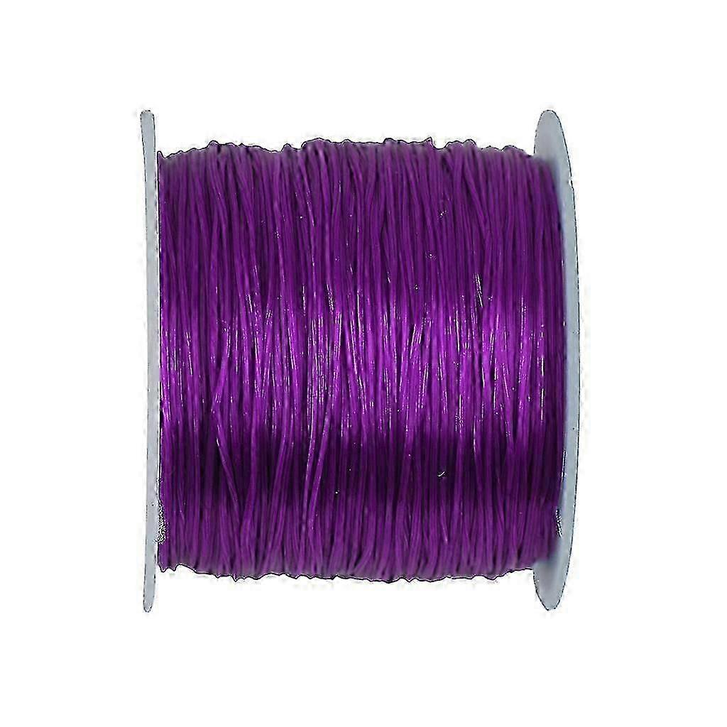 50 Yards Stretch Polyester Crystal String Cord Roll voor sieraden die DIY zwart maken