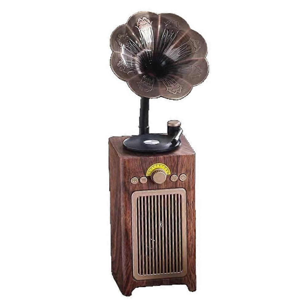 H3 Retro Gramophone Design Bluetooth-Compatible Speaker Wireless Desktop Sound Box