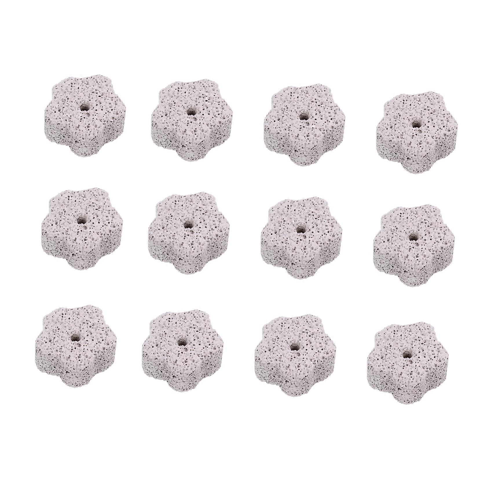Hamster Paw Stone Chew Toy Pack of 12 Mineral Stone Whetstone for Hamster Teeth Grinding Light Grey