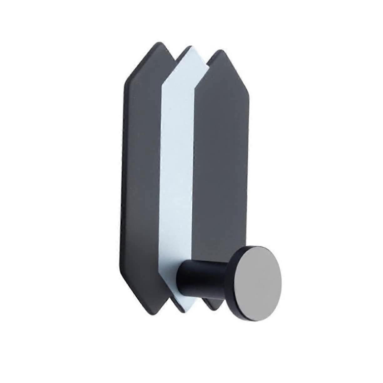 Non-Marking Adhesive Hook Set - Black Self-Adhesive Hangers for Doors, Towels, and Keys - 4 Pack Badezimmer Dusche