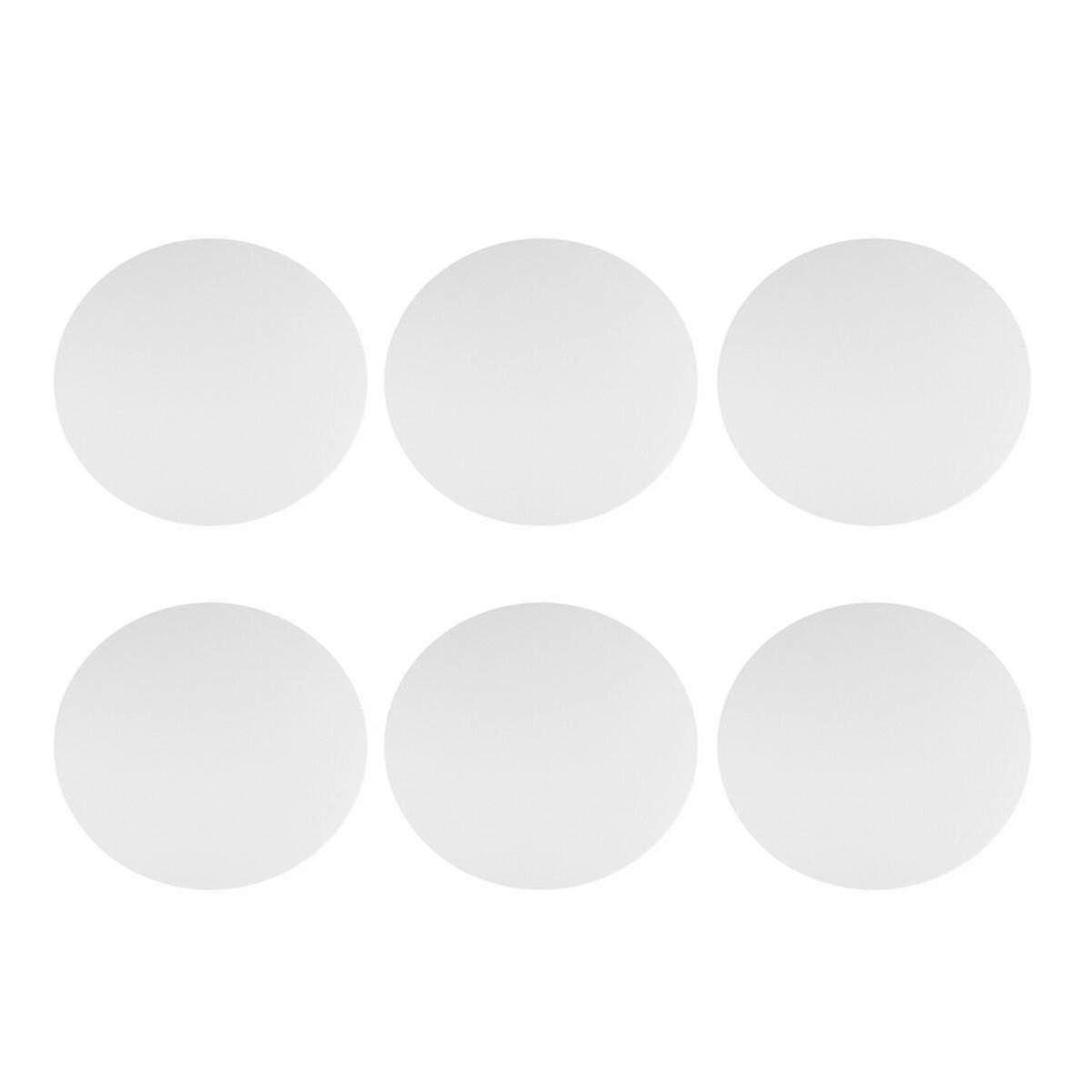 6pcs 15cm Round Canvas Drawing Board Premium Art Painting Board Oil Paint Canvas Sketchpad (white)