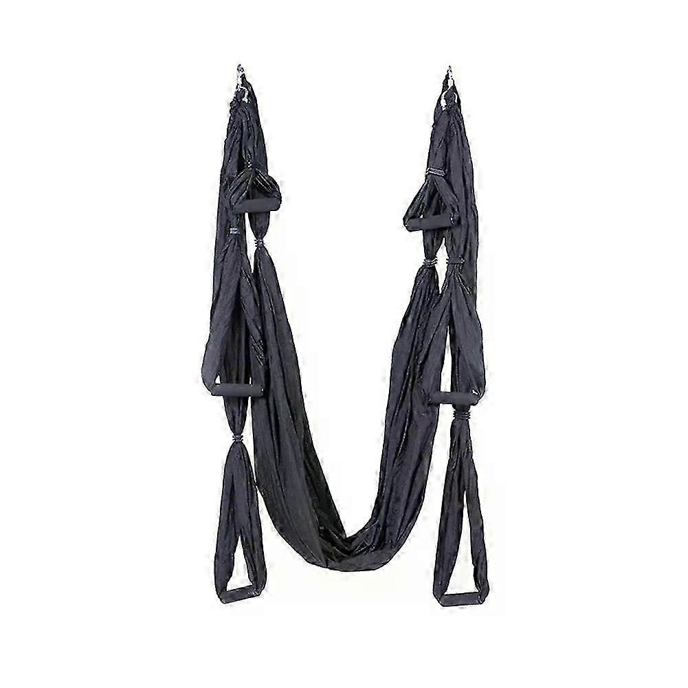 Aerial Yoga Hammock Swing Set Strong Anti-Gravity Sling Inversion Exercises with 2 Extension Straps for Home Fitness
