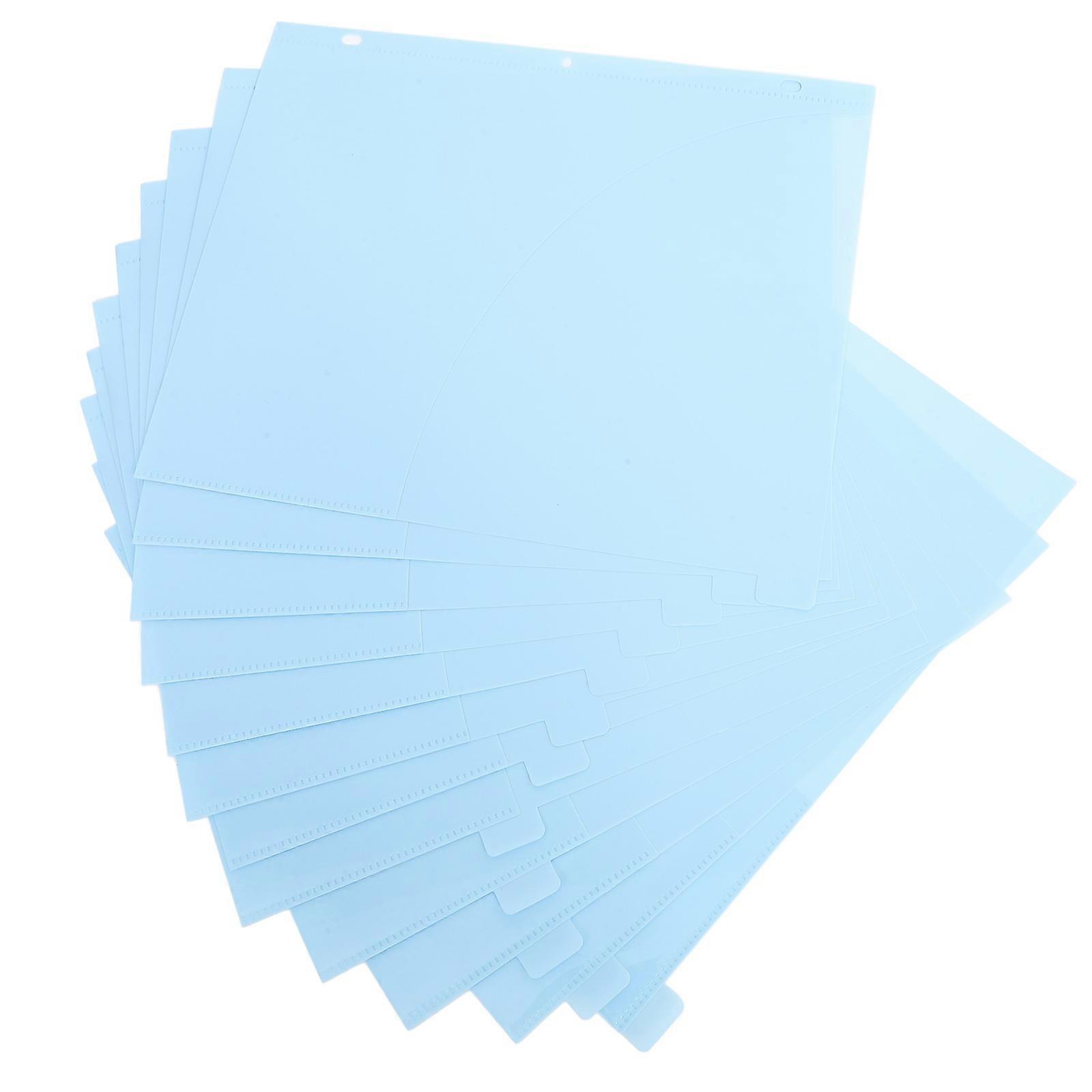 OUNONA 12pcs Plastic Binder Pockets for File Document Protection with 3 Holes Punch Replaceable Budget Pockets for Multi use A4 Size