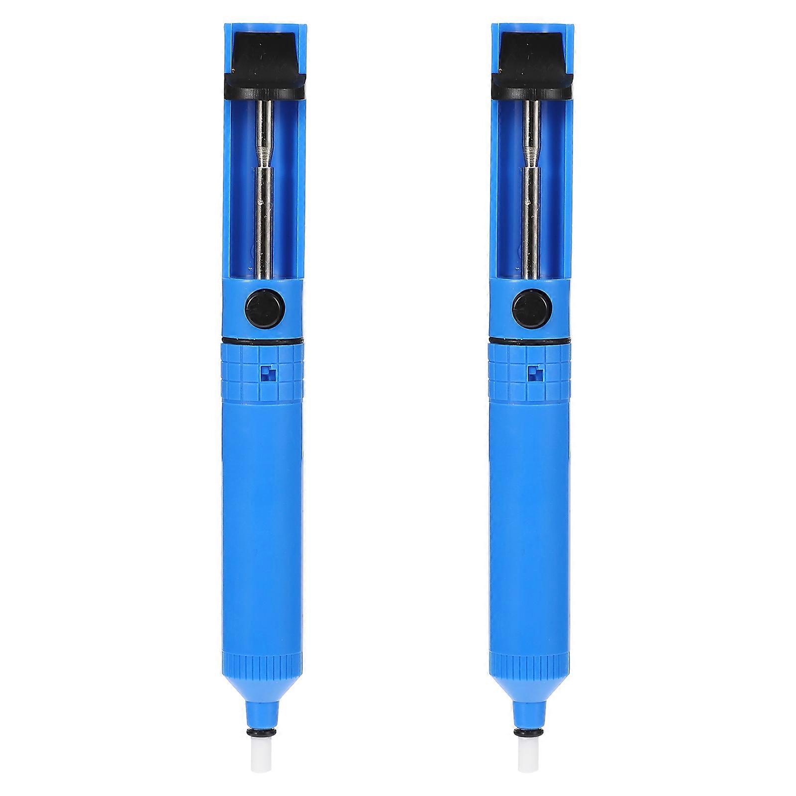 2Pcs Solder Sucker Desoldering Vacuum Pump Tool Blue