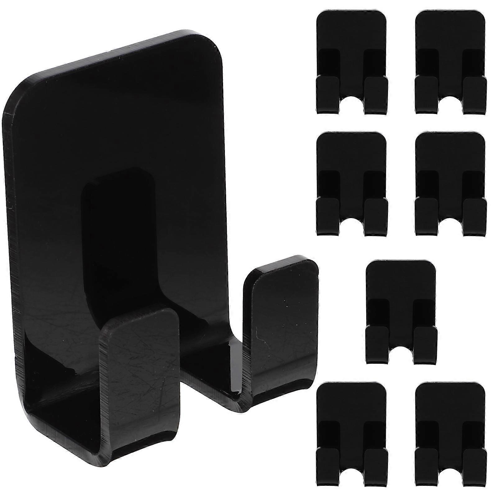 Multifunctional Bathroom Use Hook No-Punching Hook Self-Adhesive Acrylic 8Pcs
