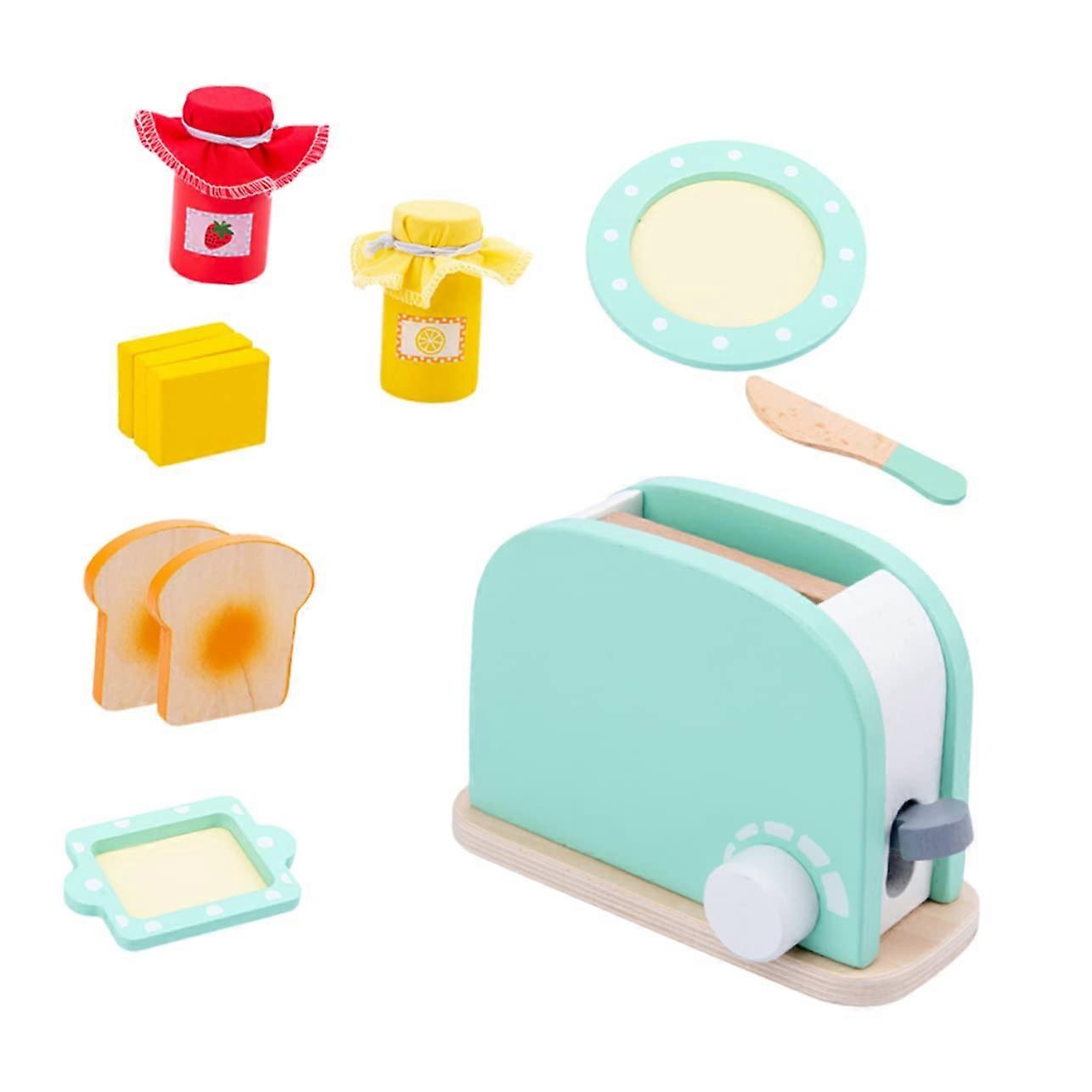 Wooden Educational Toy Bread Set for Role Play - Safe Lightweight Design, Enhances Creativity and Practical Skills for Toddlers