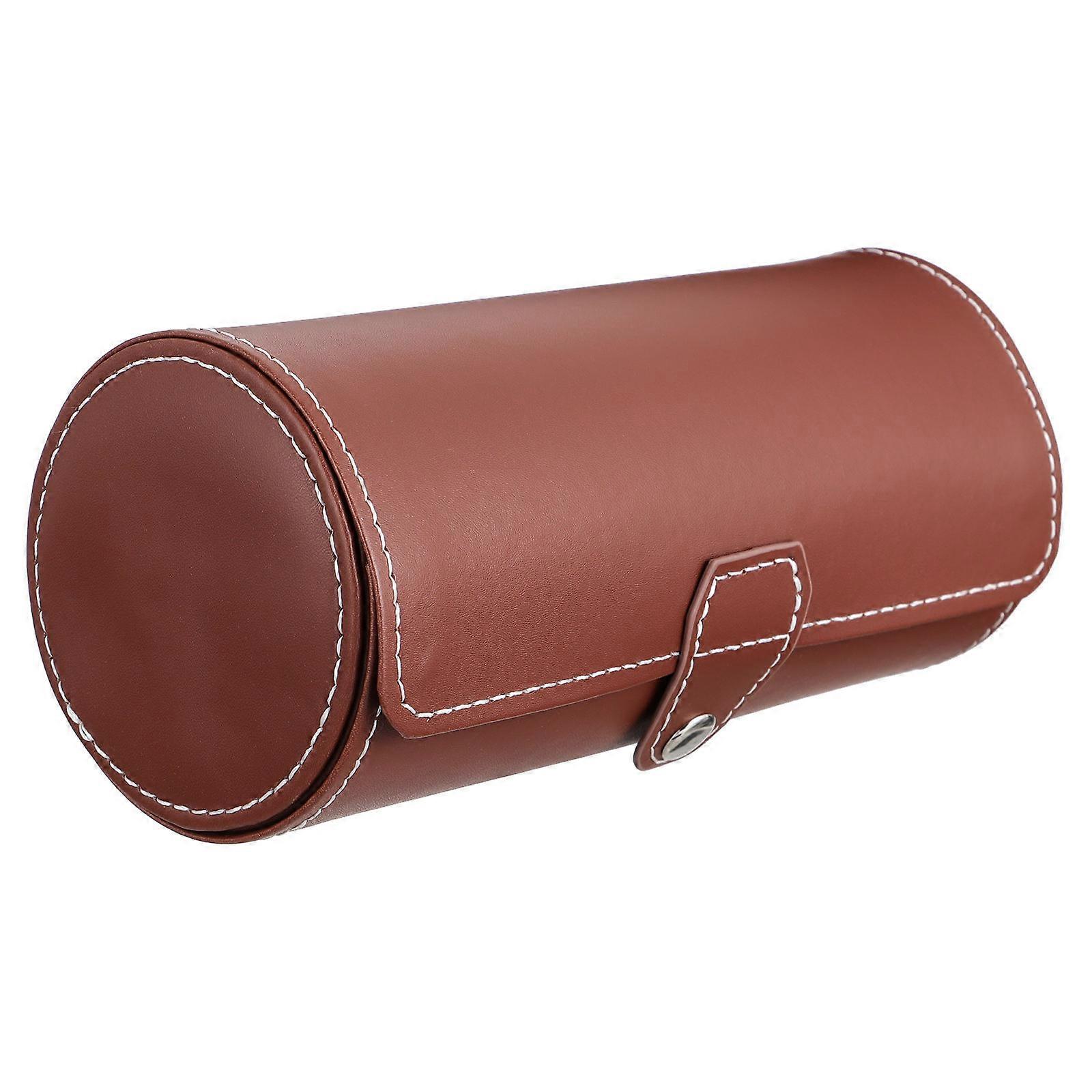 1 Pc Fashion PU Watch Storage Case, Portable Jewelry Box for Watches Accessories, Elegant & Durable Design for Home or Travel Use, Stylish Brown