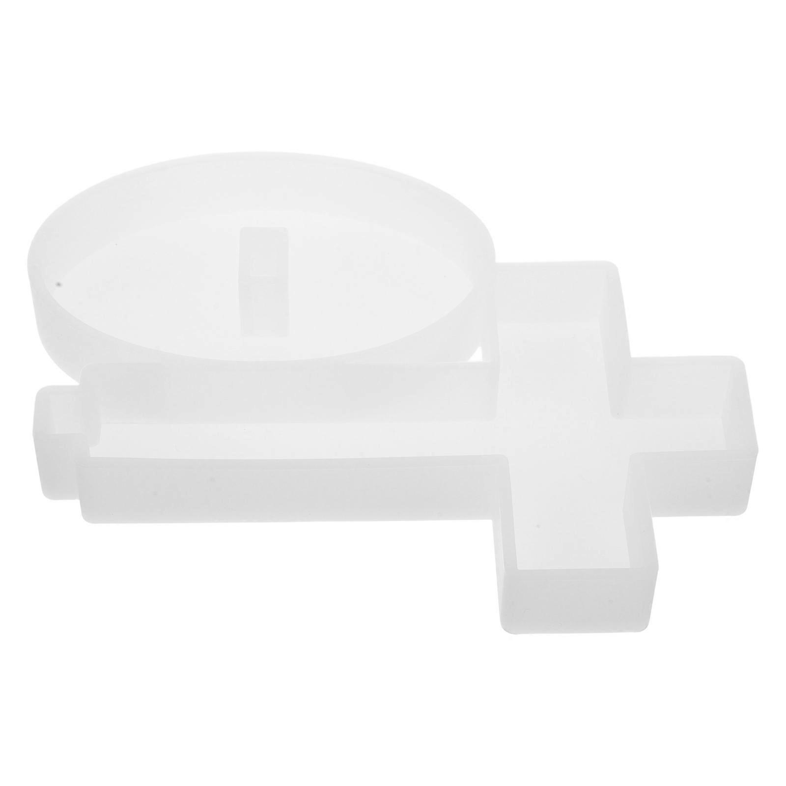 Large Silicone Cross Mold Set with Base for Candle Making, Epoxy Resin & Plaster DIY Crafts   Durable & Versatile for Creative Scented Projects