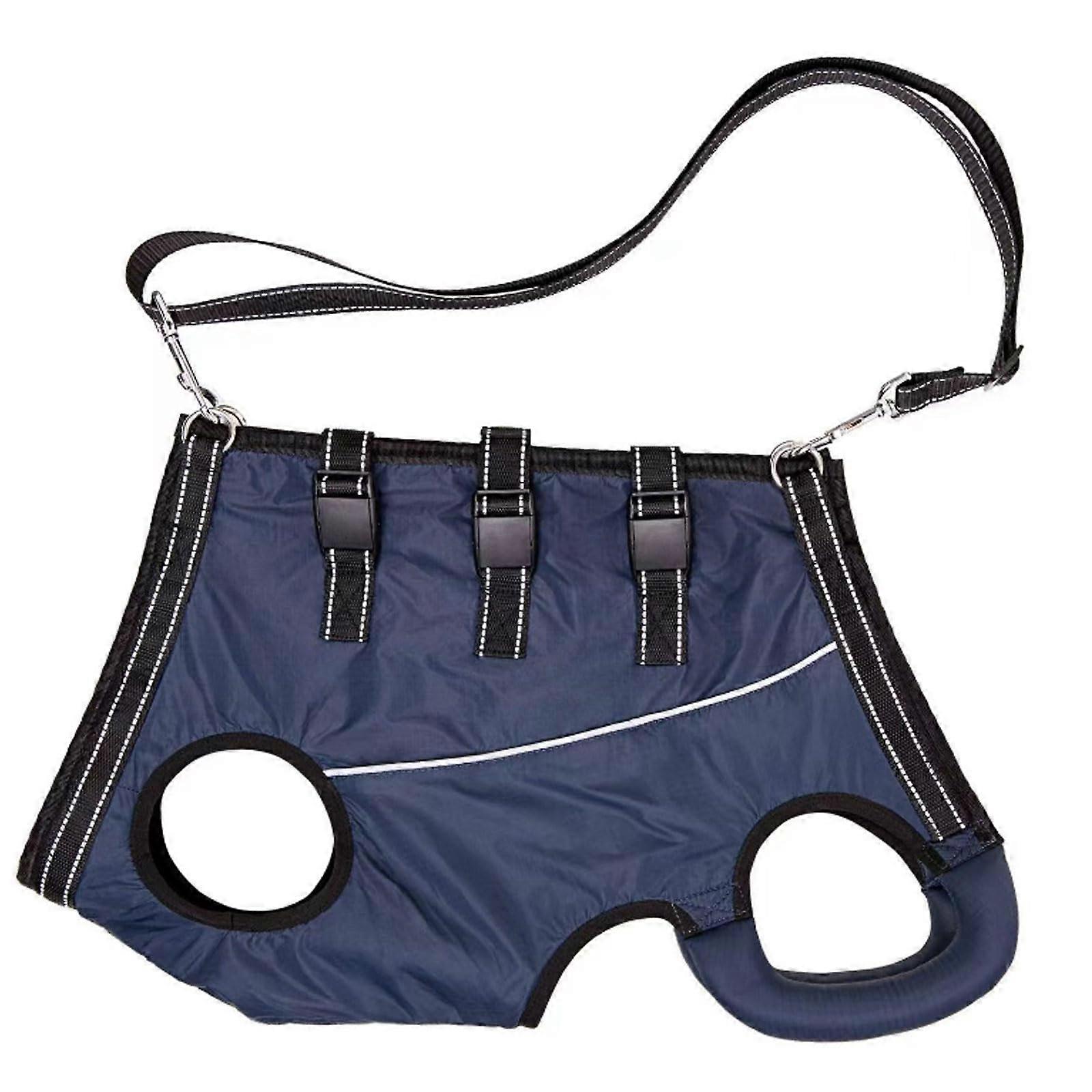 Dog Support Sling for Rehabilitation, Adjustable Dog Harness, Mobility Aid for Injured Dogs, Navy Blue M