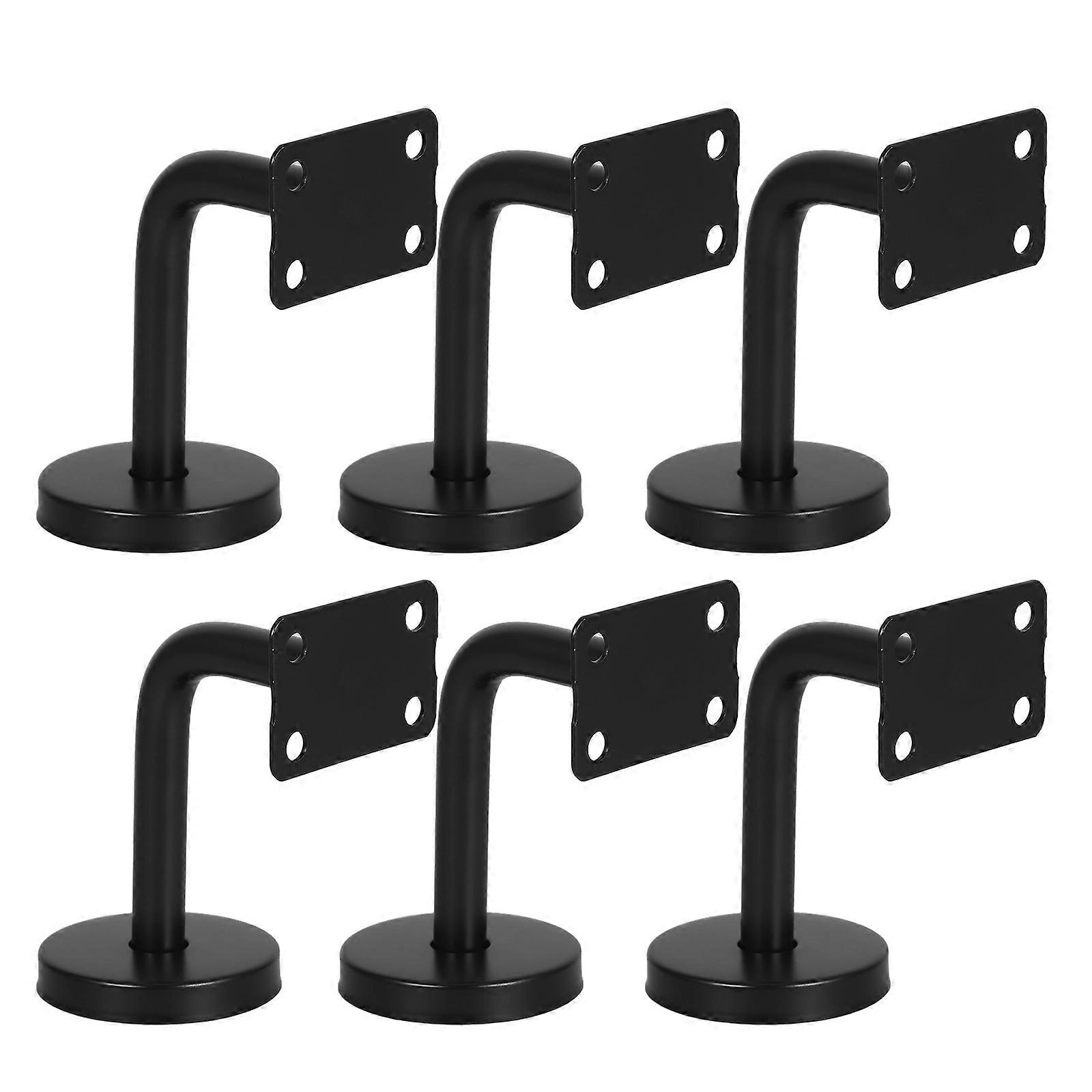Banister Rail Brackets Handrail Wall Mount L-Shaped DIY Projects Homeowners 6Pcs