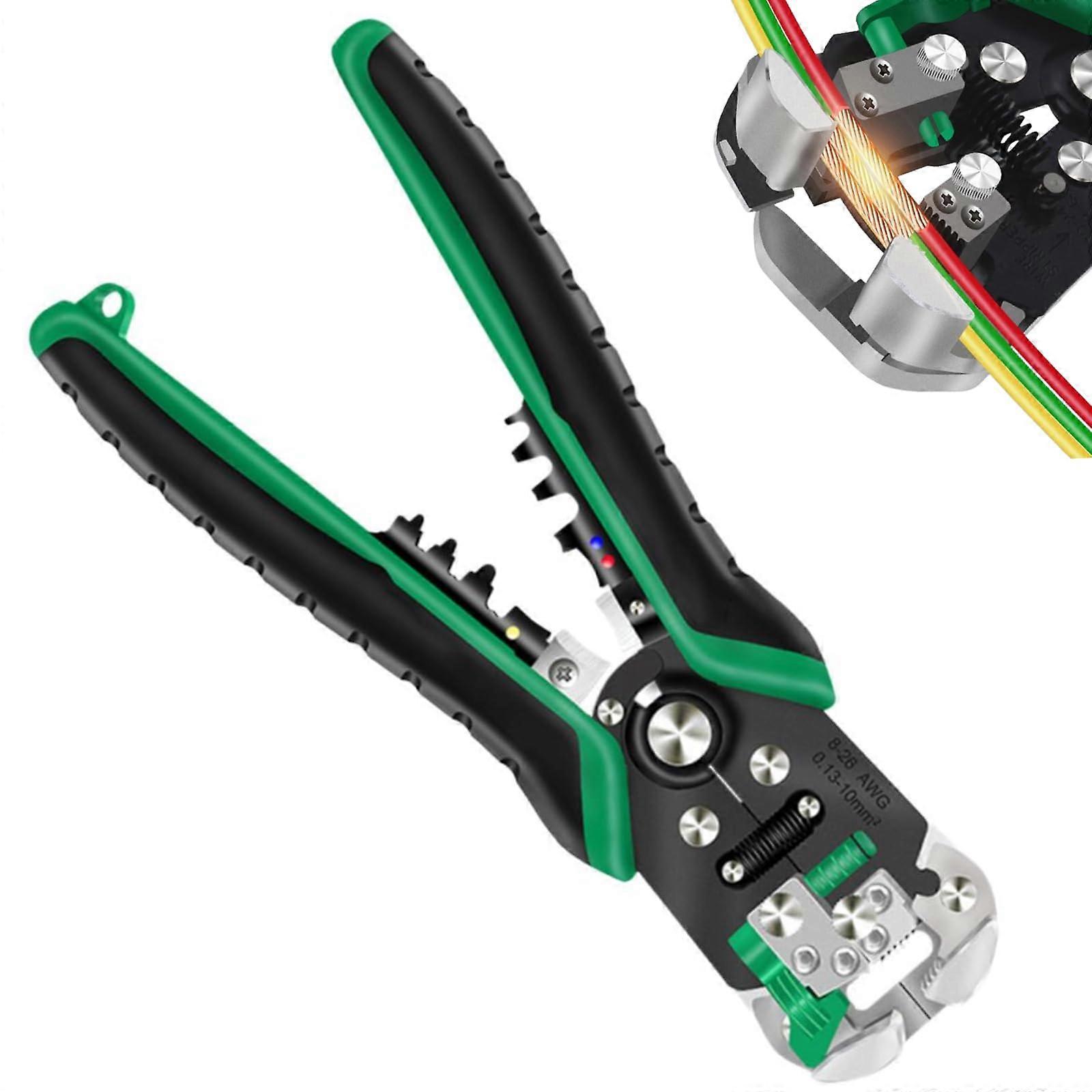 SelfAdjusting 3in1 Wire Stripper, Automatic Stripper with Cutter Crimper
