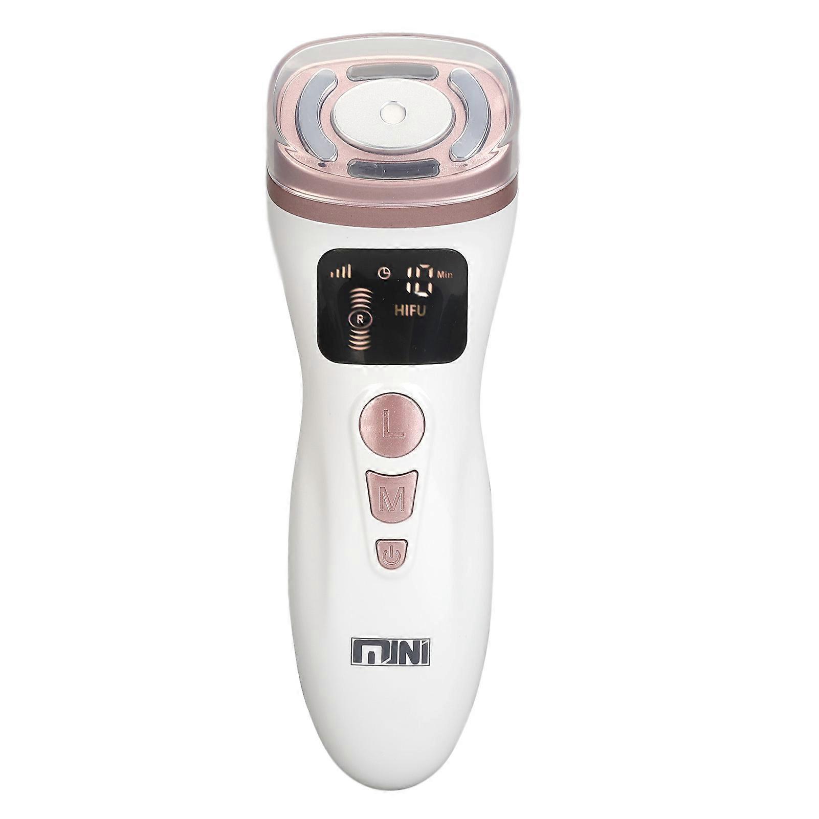 3 in 1 RF Face Beauty Machine Mini Skin Tightening HIFU Microcurrent Reduce Wrinkle Facial Care Applicator Machine 100‑240V US Plug