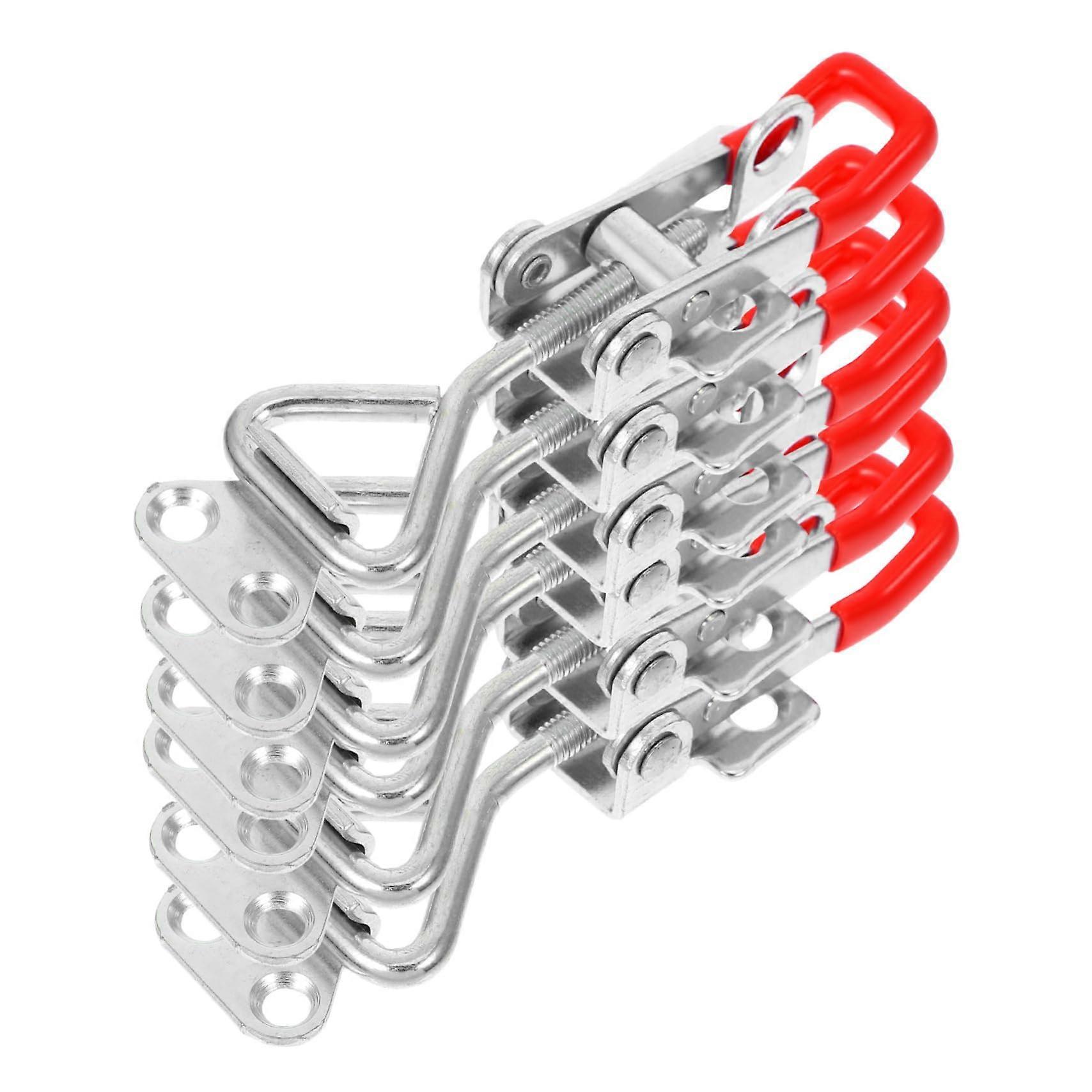 Strong Lid Lock Latch, Toggle Clamp, Adjustable Toggle Latch for Cabinets and Suitcases, 6 Piece Clamp, Quick Release for Efficient Installation