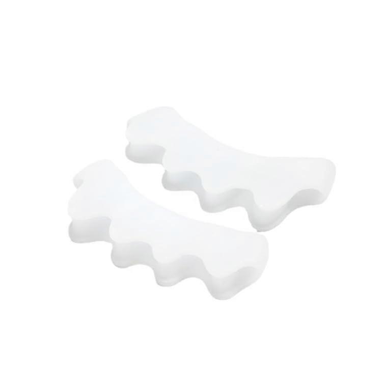 Silicone Toe Separator Orthosis for Toe Correction - 20 Pieces (10 Pairs) - White, Comfortable Foot Alignment Support