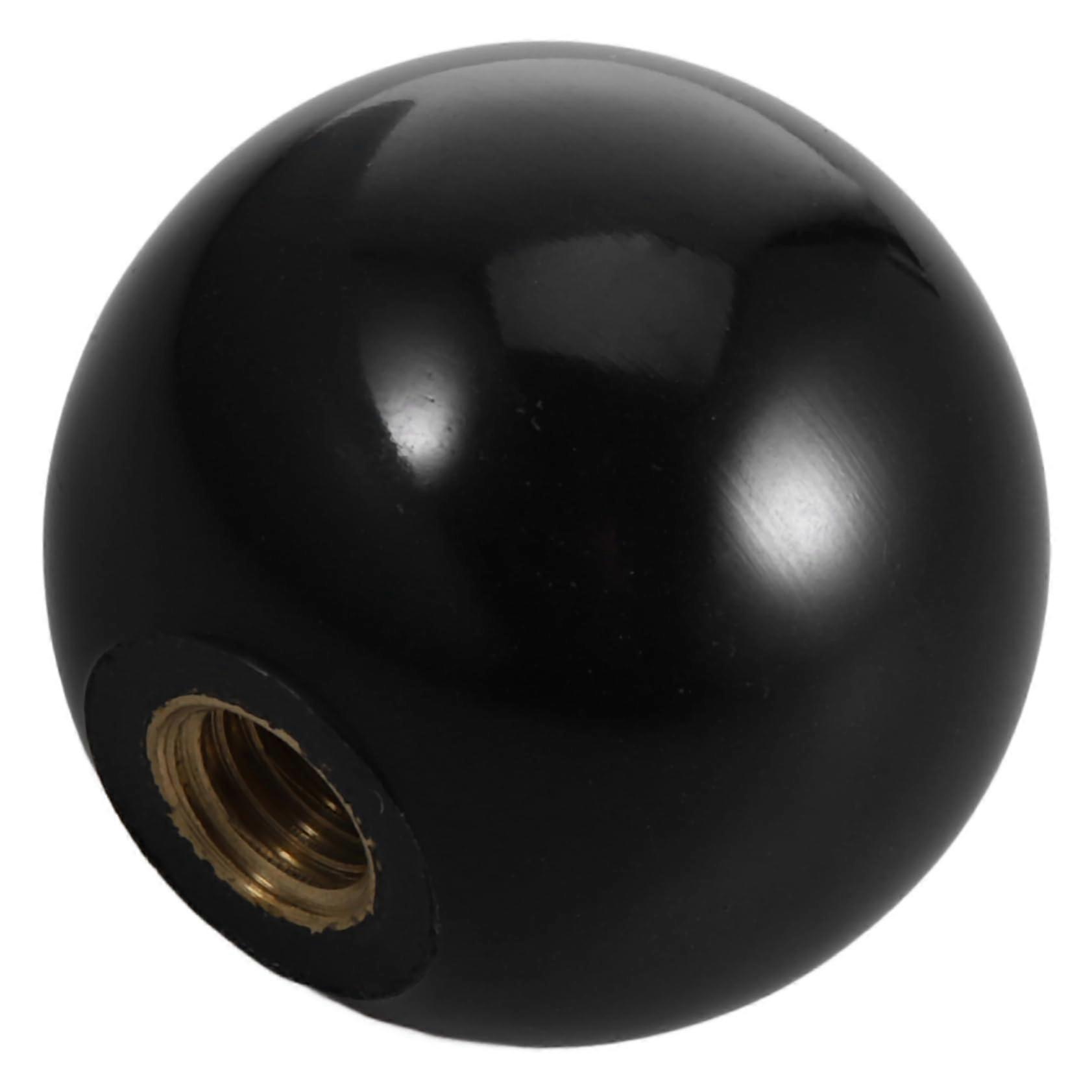 Shift Machine Button Balls Gear Knob, Universal Copper Black Billiard Thread Knob Handle for Sea Control and Shifting