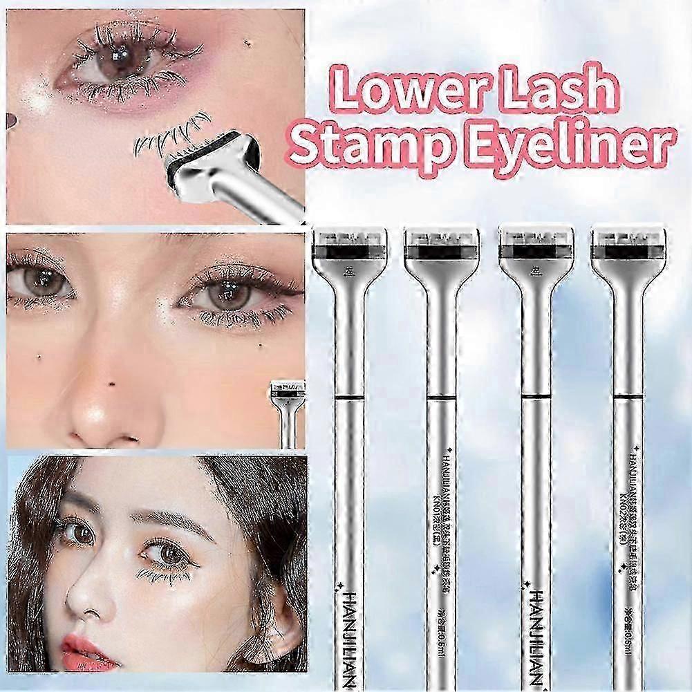 2-in-1 Eyelash Stamper and Waterproof Eyeliner Pen with Smudge-Proof Long Lasting Formula for Professional Makeup