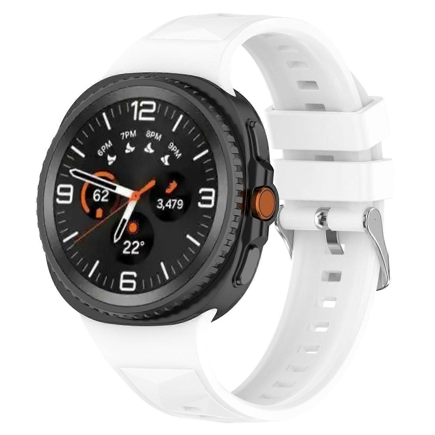 For Samsung Galaxy Watch 8 / 8 Classic / Ultra 2 Silicone Arm Band White