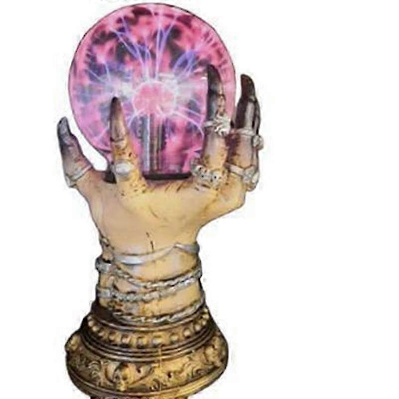 Boule de cristal lumineuse d’Halloween Deluxe Crâne magique céleste Doigt Boule de plasma