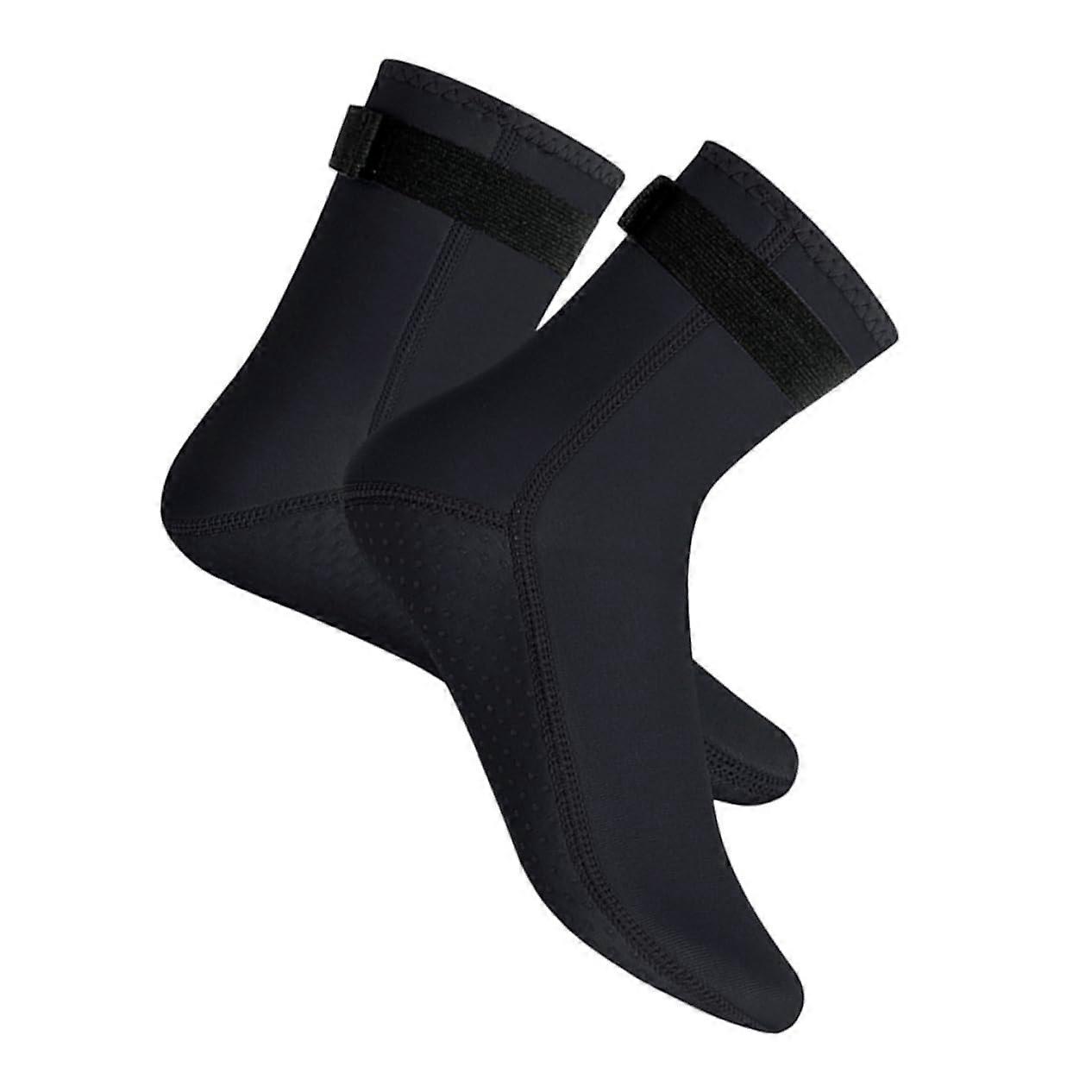 Waterproof NonSlip Neoprene Socks for Men and Women, Ideal for Winter Swimming, Size L