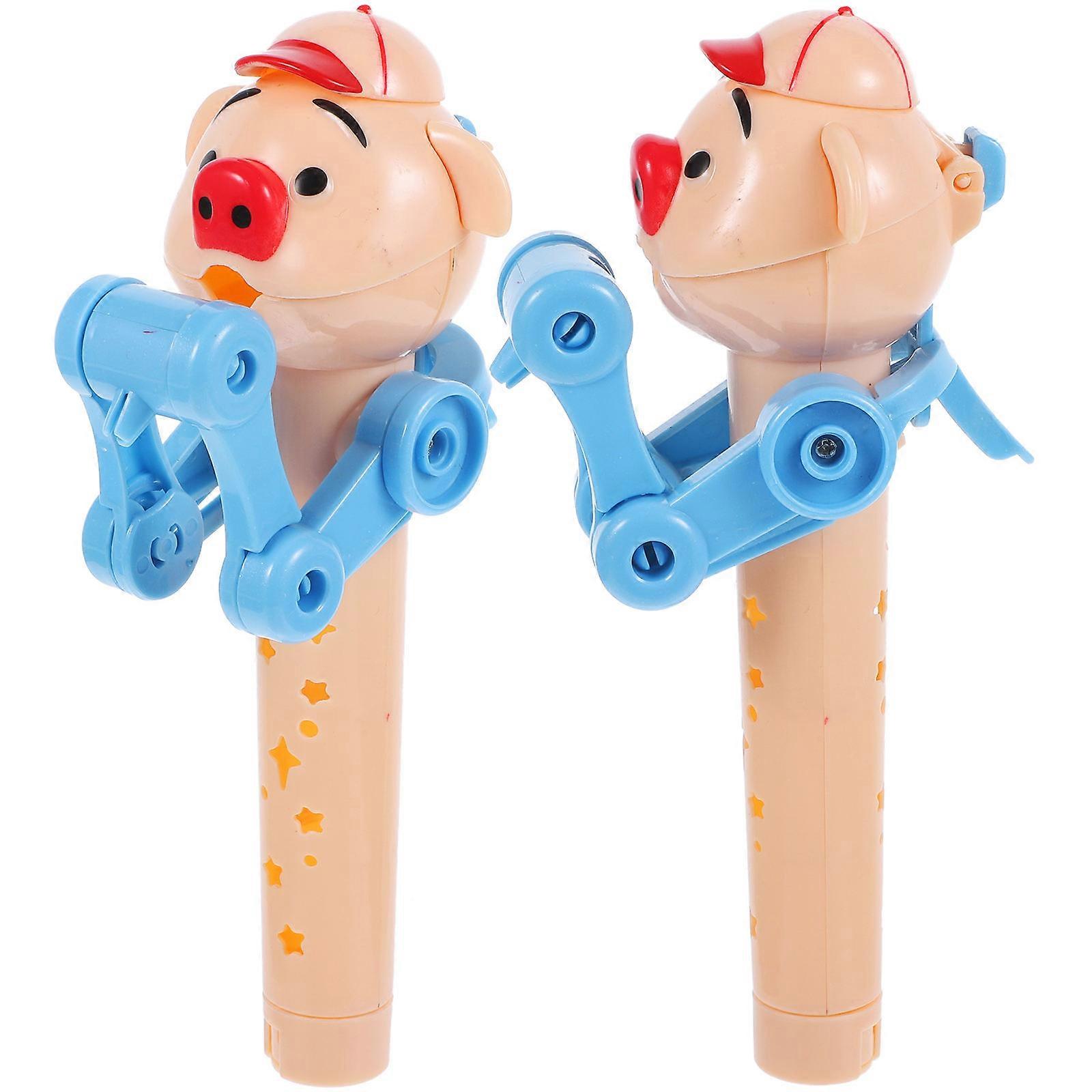 Funny Lollipop Robot Holder Toy in Assorted Color Made of ABS for Kids Party Favors and Candy Use 2Pcs