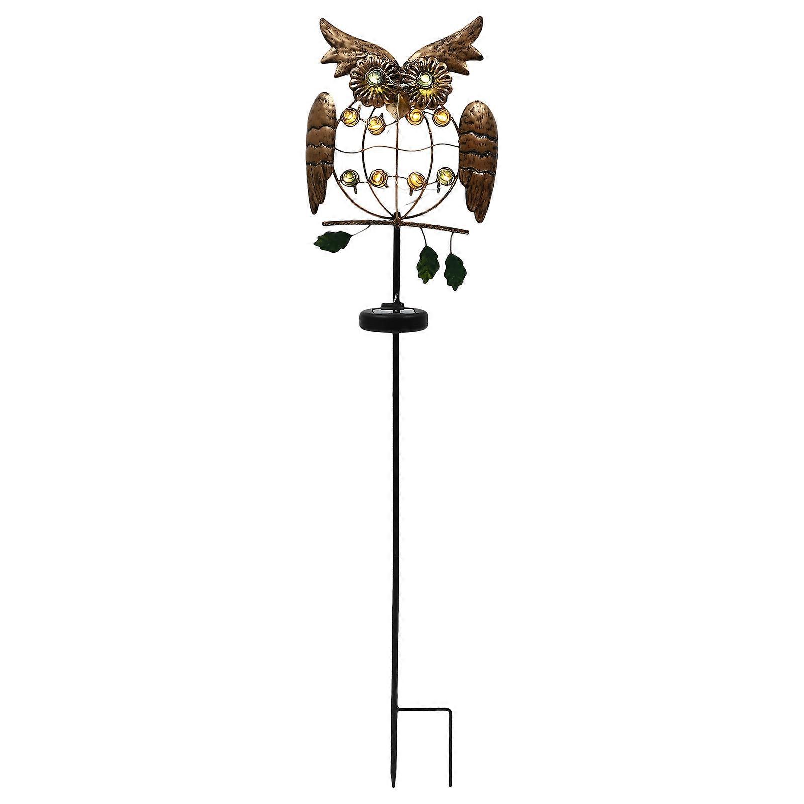 Solar Garden Lights with Owl Design for Outdoor Areas Made of Iron in Assorted Colors 4.5 Inches