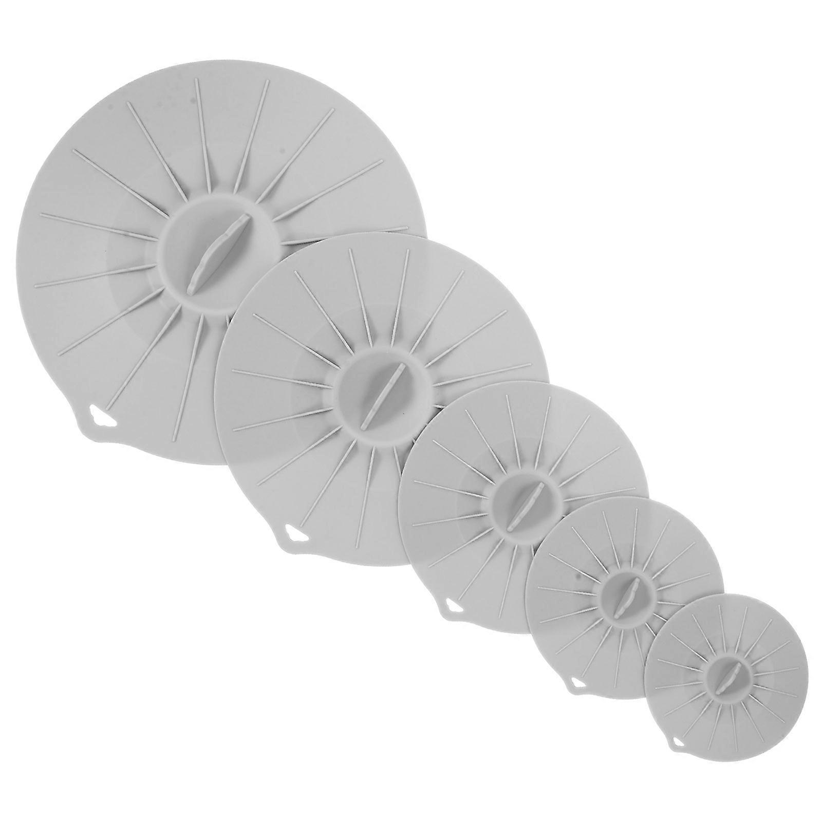 Silicone Food Lids Set Reusable Microwave & Fridge Splatter Guard with Airtight Seal for Bowls Practical Covers for Food Storage