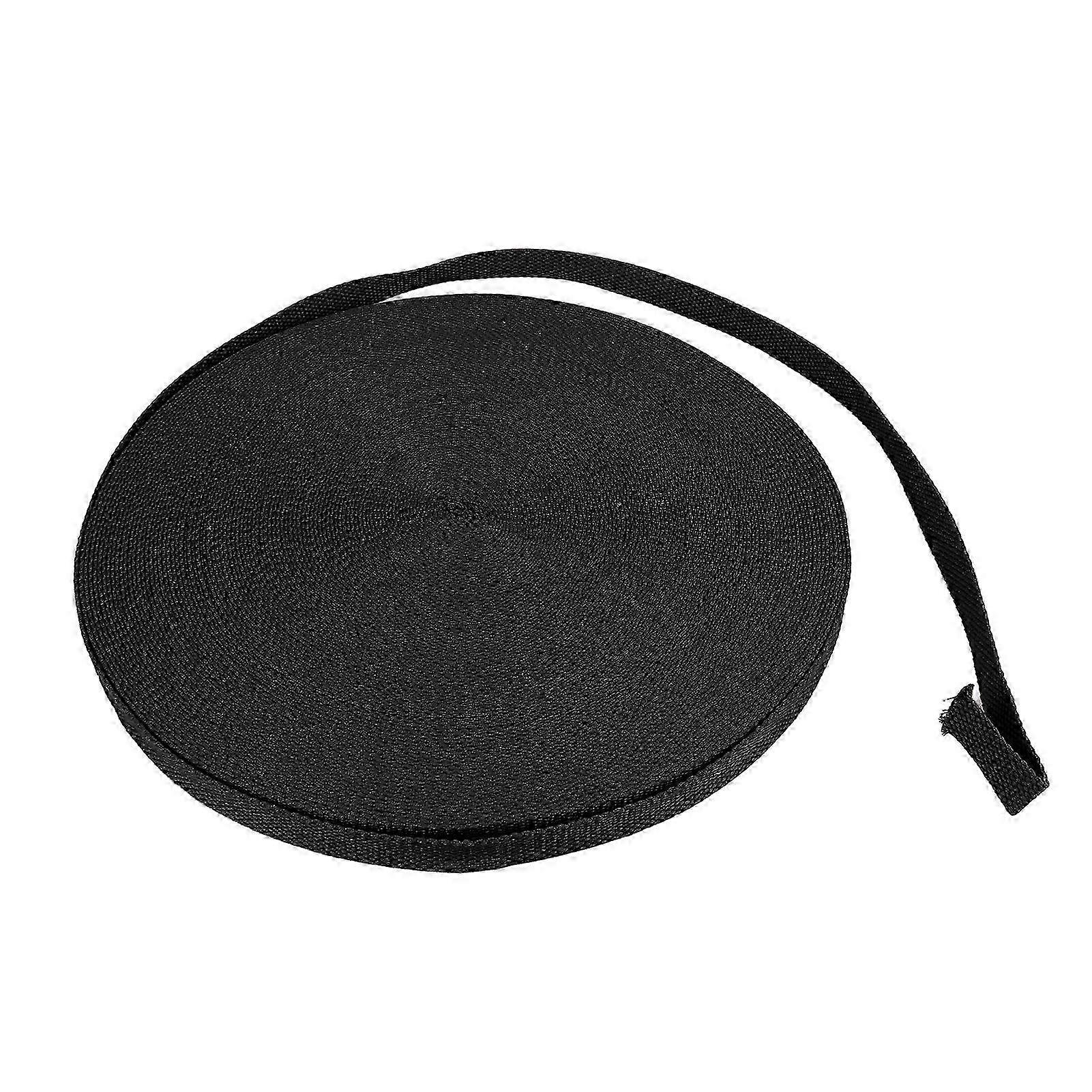 حزام الأشرطة 50 ياردة 1 بوصة واسعة 0.08 بوصة سميكة نقية اللون مرنة متوسطة الوزن حزام الشريط للحرف اليدوية إصلاح أسود 1 بوصة واسعة 0 SZRH A-S