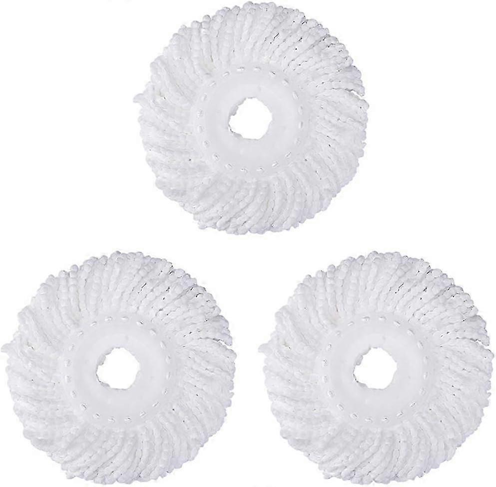 Pack Replacement Mop Heads for Hurricane Spin Mop, Microfiber Mop Head Replacements, Round Shape, Standard Size