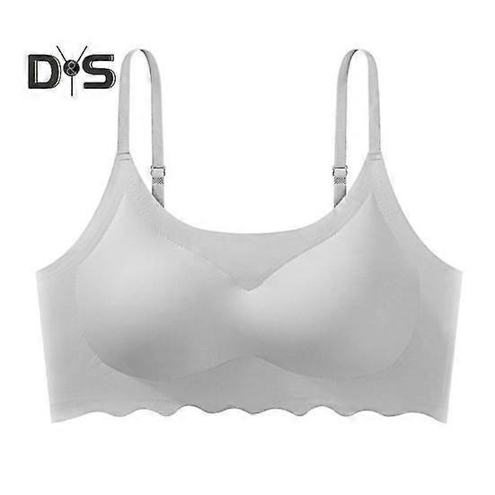 Women Bra Adjustable Strap Seamless Solid Color High Stretchability Maximum Comfort Shockproof Push-up Anti-snagging Wireless Yoga Daily Bra