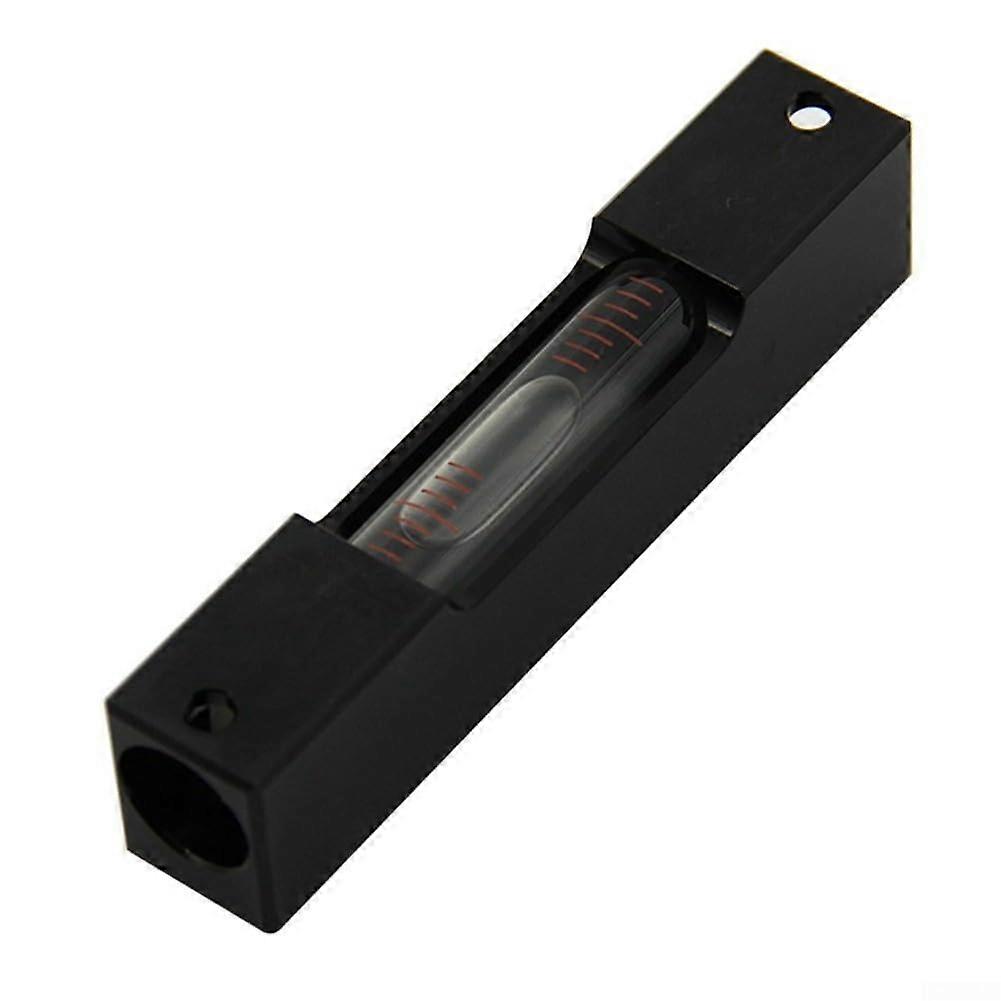 Aluminum spirit level with black finish for easy readability under various lighting conditions